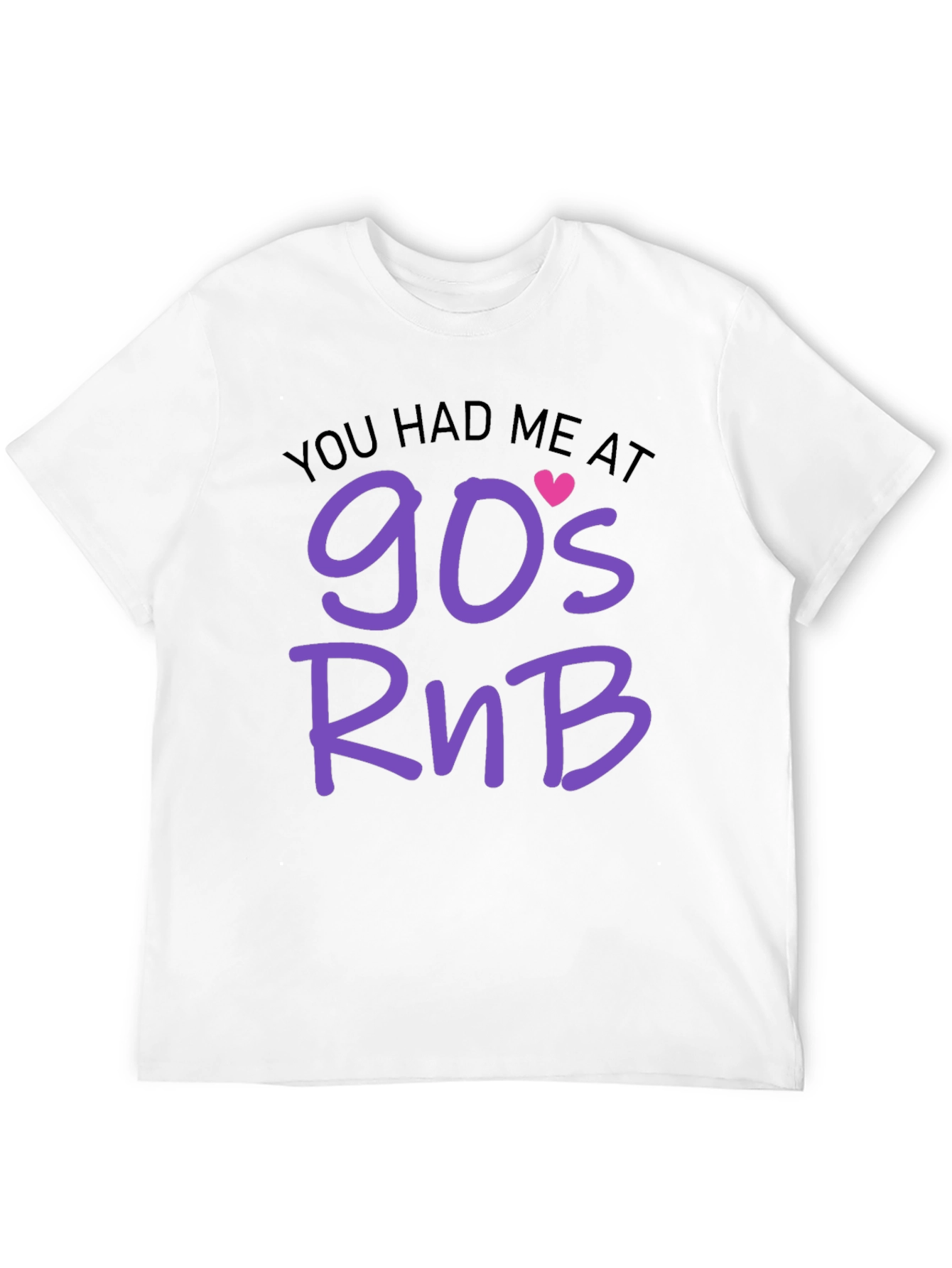 90s RnB Graphic Tee - Black Cotton T-Shirt