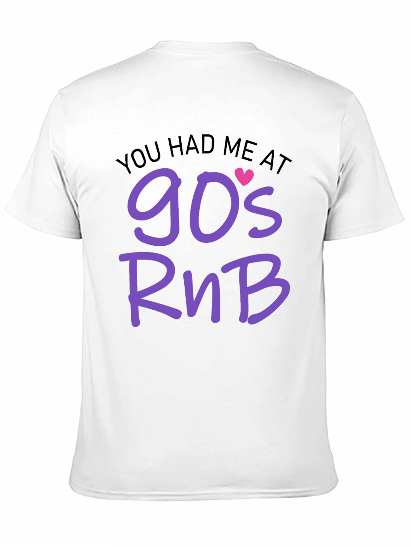 90s RnB Graphic Tee - Black Cotton T-Shirt