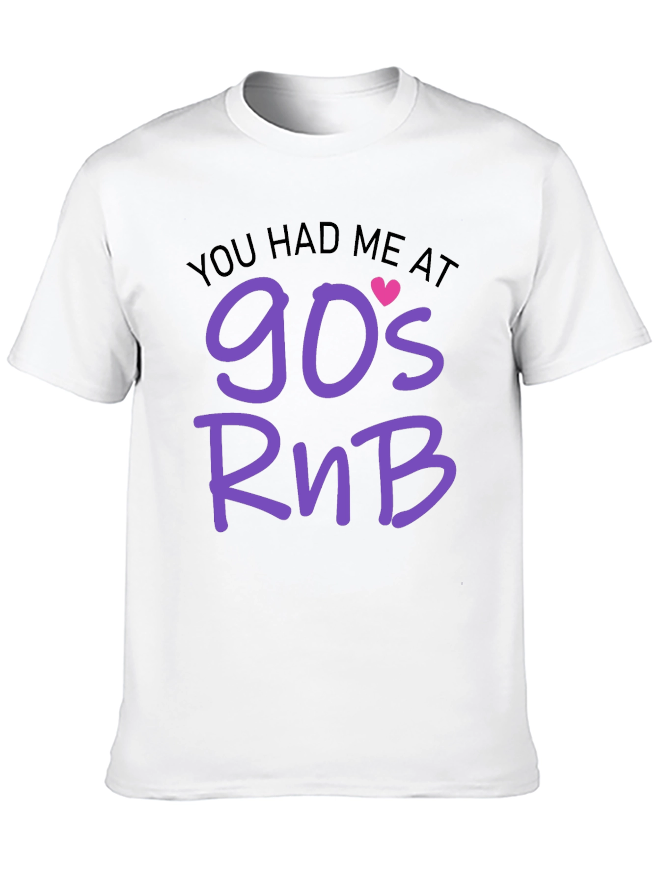 90s RnB Graphic Tee - Black Cotton T-Shirt