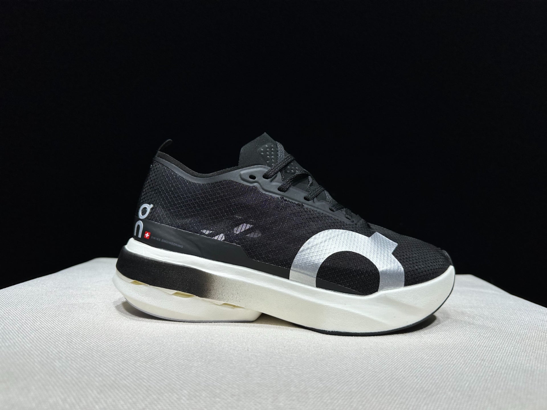 On Cloudboom Strike Running Shoes Black White