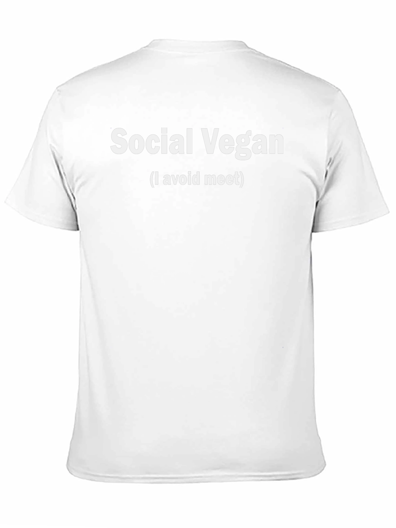 Social Vegan Humor T-Shirt - I Avoid Meet Graphic Tee