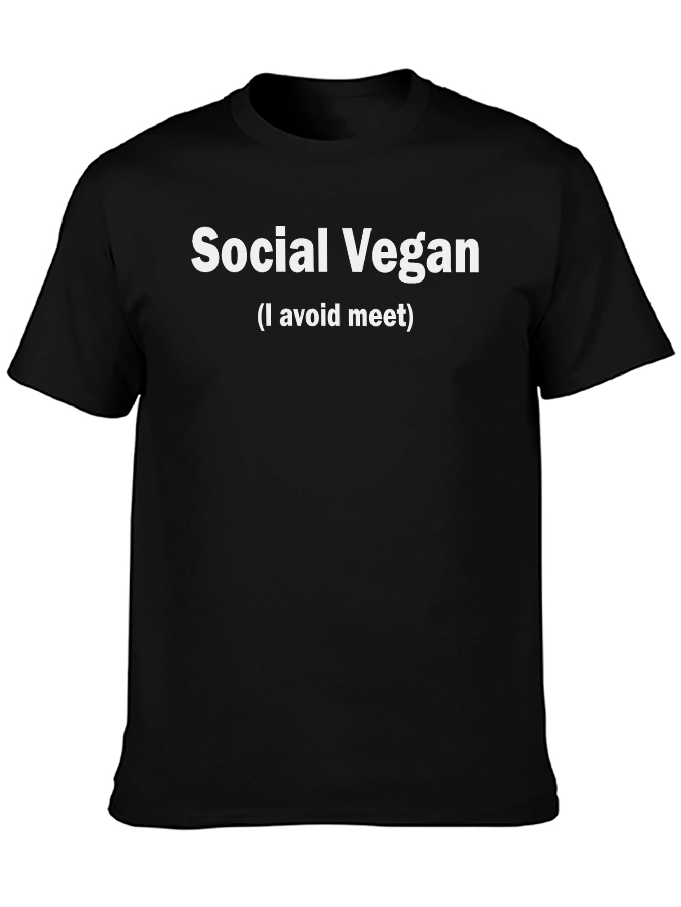 Social Vegan Humor T-Shirt - I Avoid Meet Graphic Tee