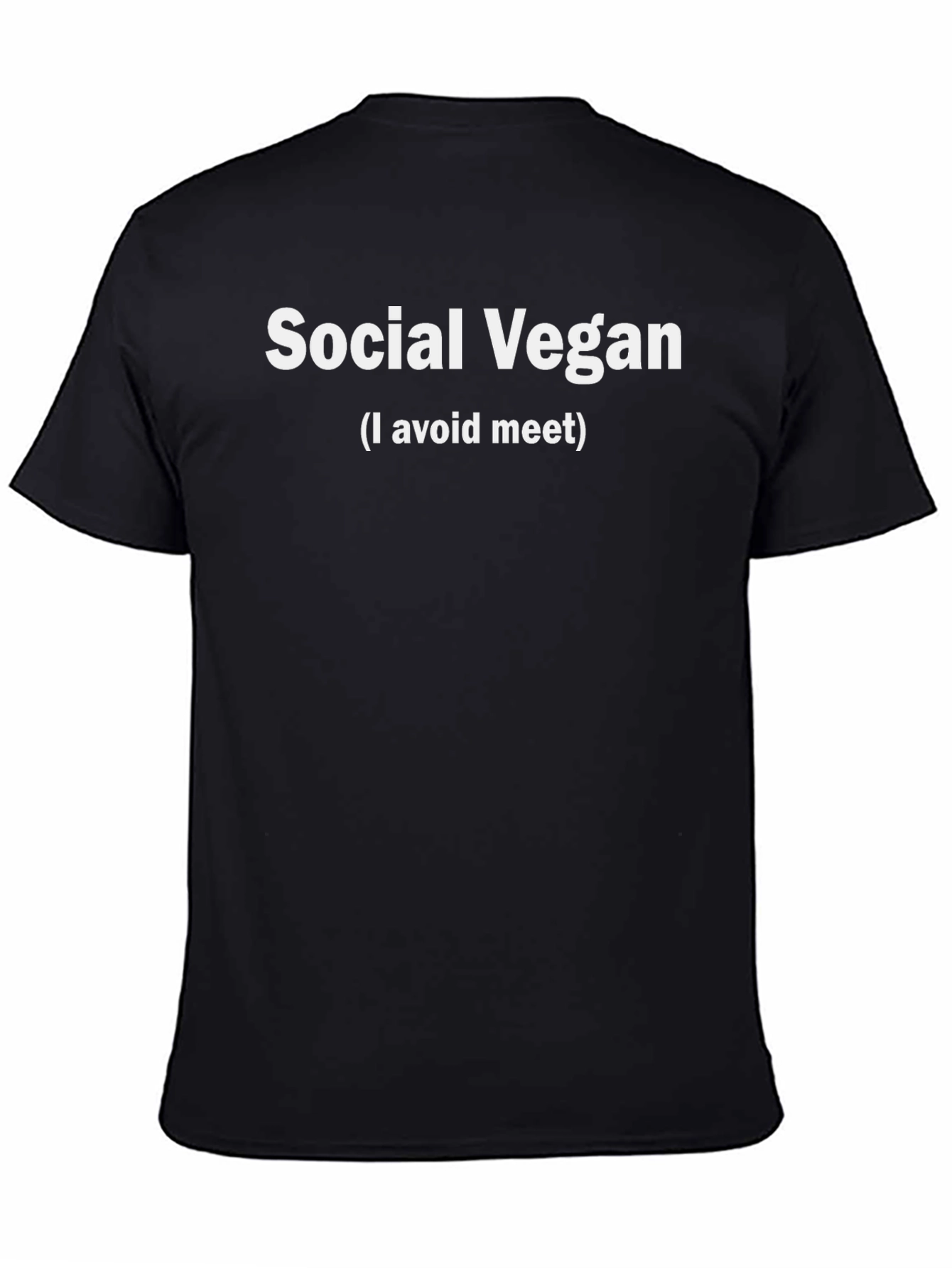 Social Vegan Humor T-Shirt - I Avoid Meet Graphic Tee