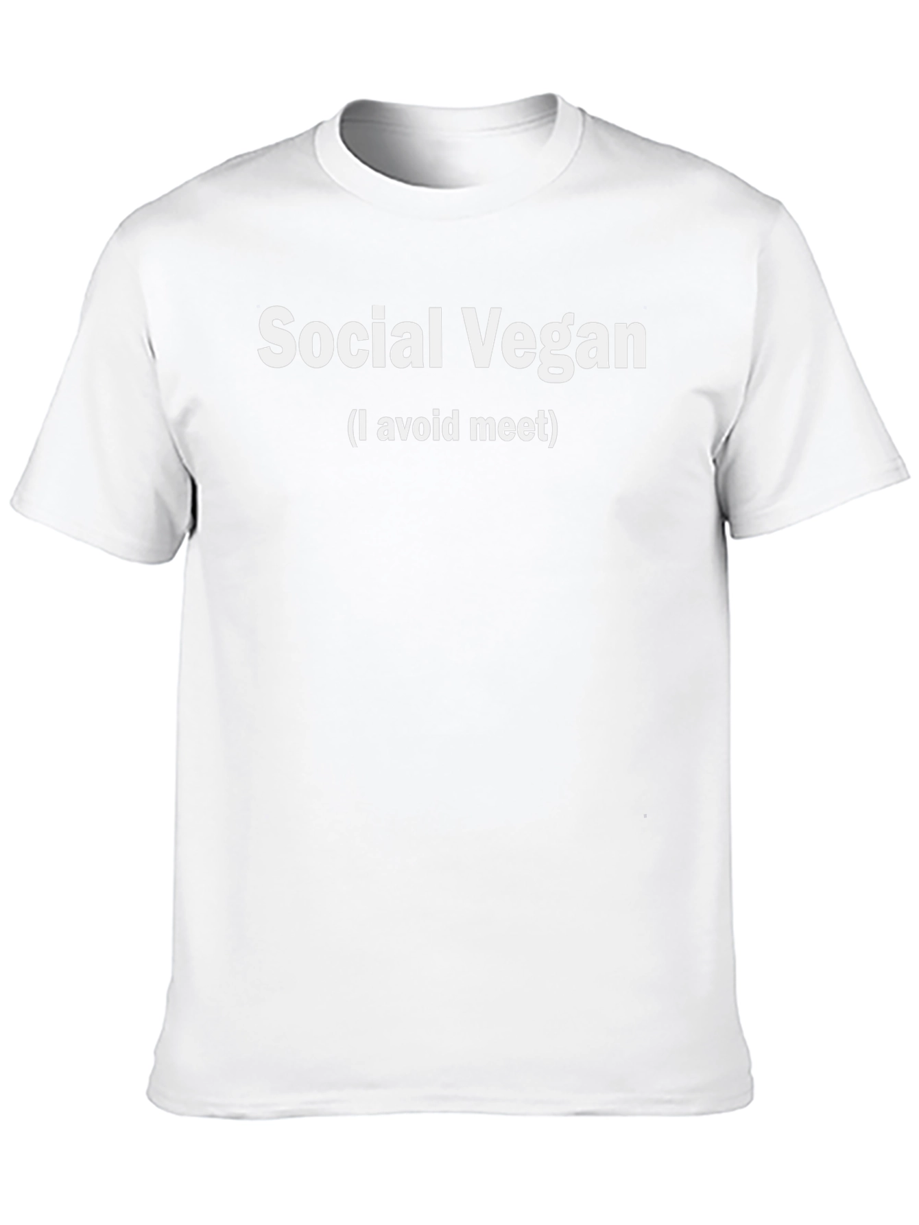 Social Vegan Humor T-Shirt - I Avoid Meet Graphic Tee