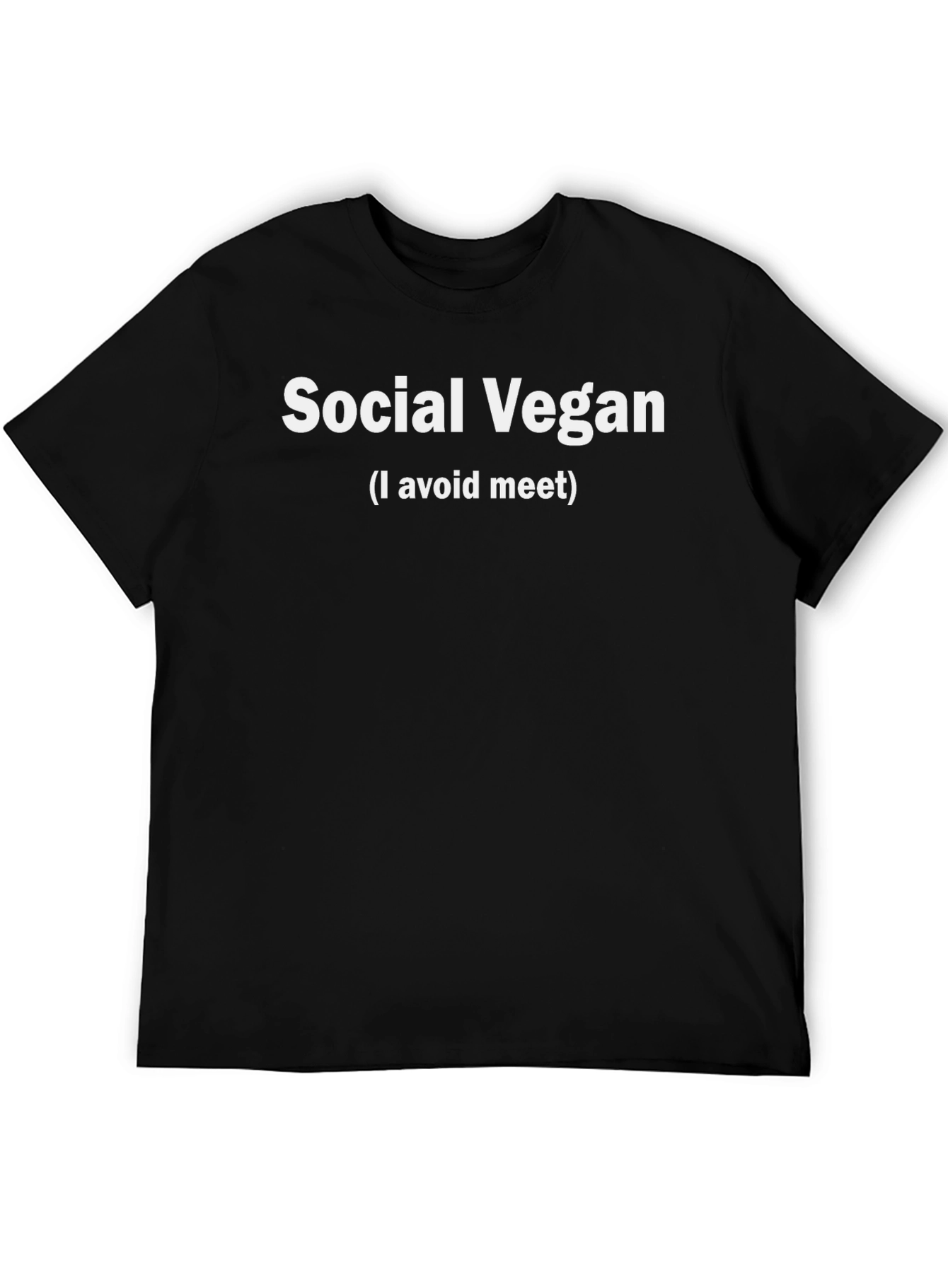 Social Vegan Humor T-Shirt - I Avoid Meet Graphic Tee