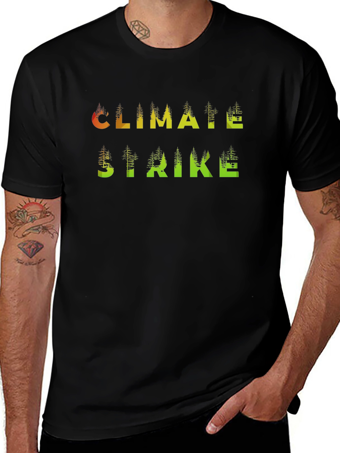 Climate Strike Tree Graphic T-Shirt