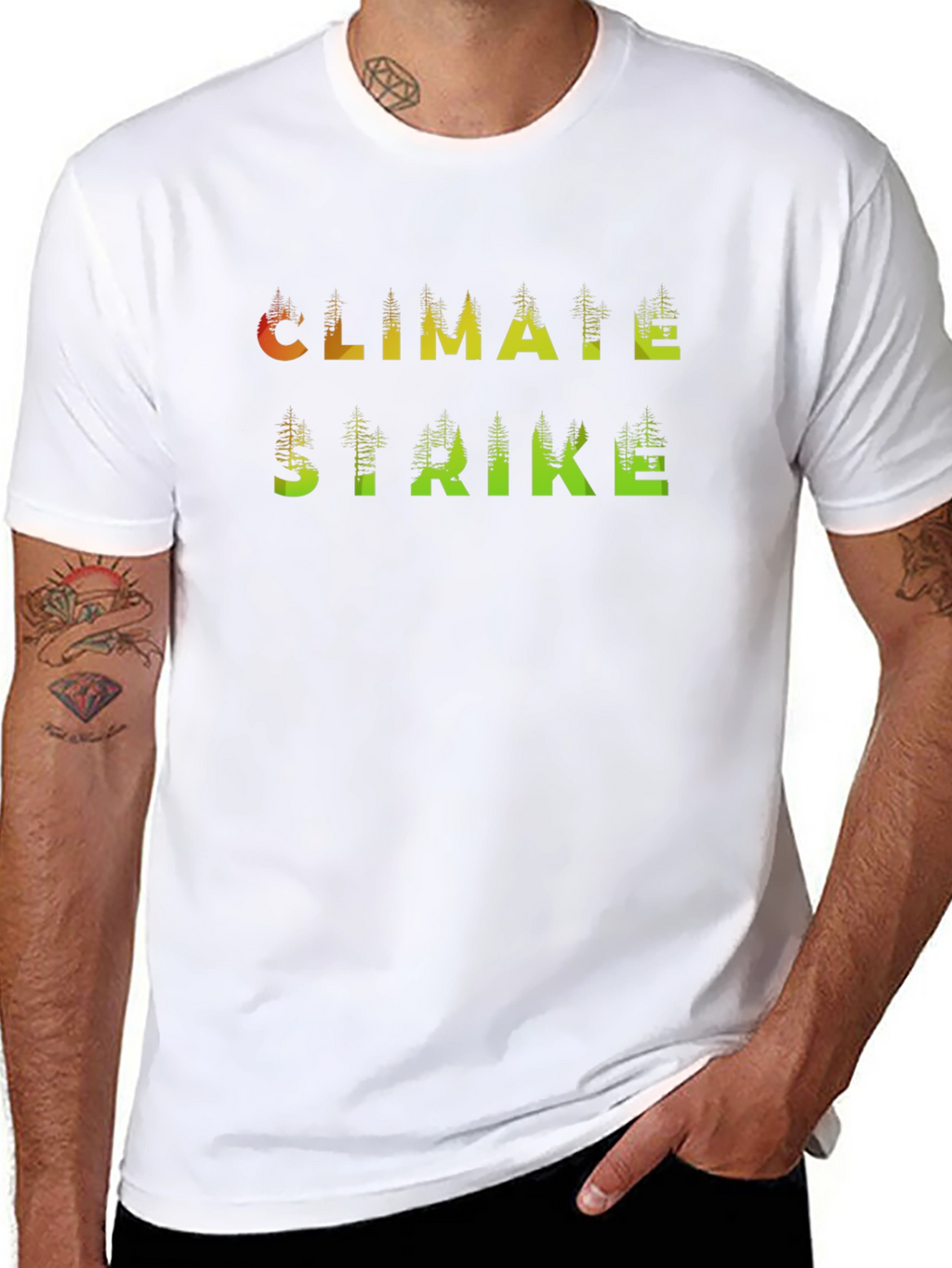 Climate Strike Tree Graphic T-Shirt