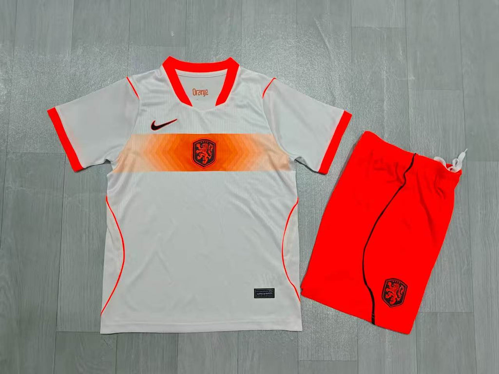 KIDS Netherlands  World Cup Away Kit – White/Orange