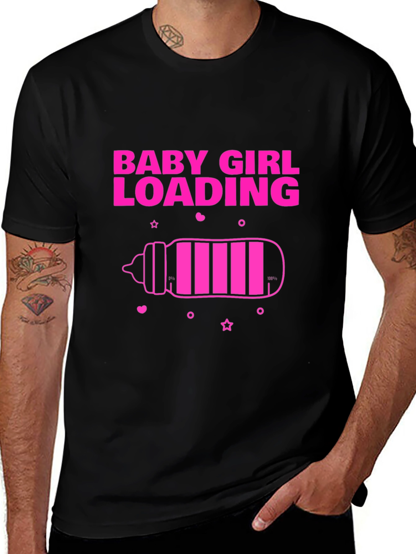 Baby Girl Loading T-Shirt - New Parent Gift