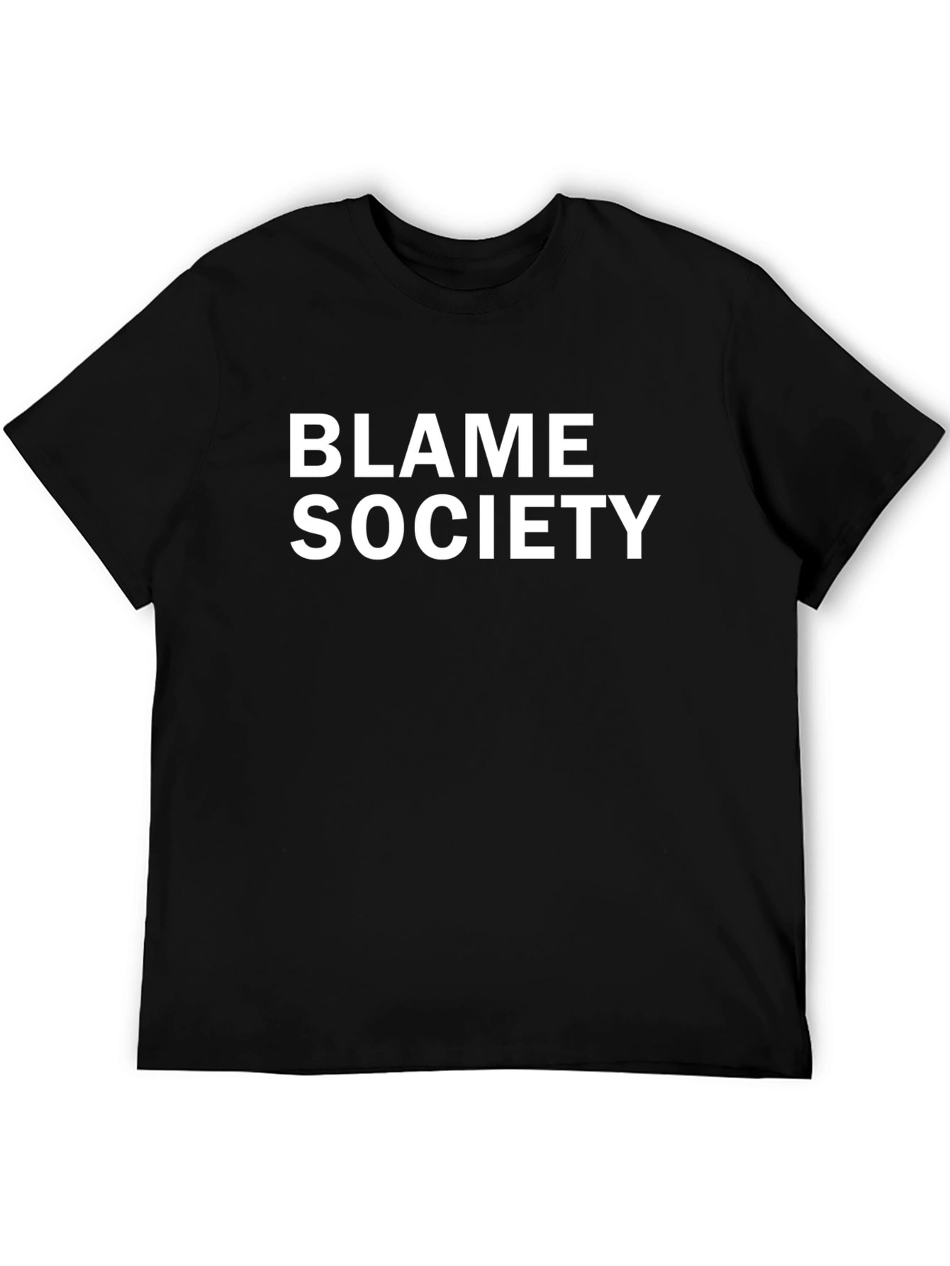 Blame Society Graphic Tee - Bold Statement T-Shirt