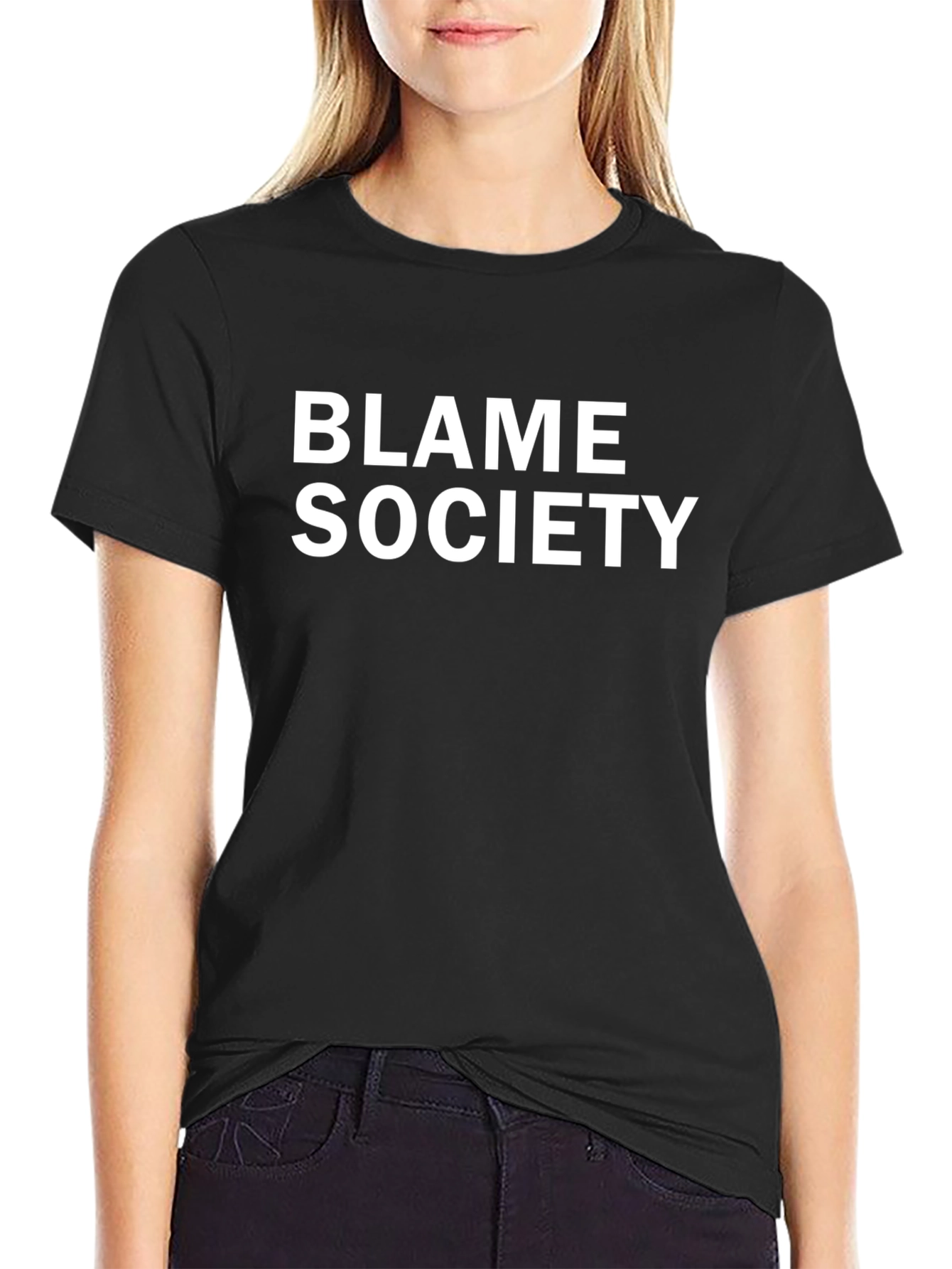 Blame Society Graphic Tee - Bold Statement T-Shirt