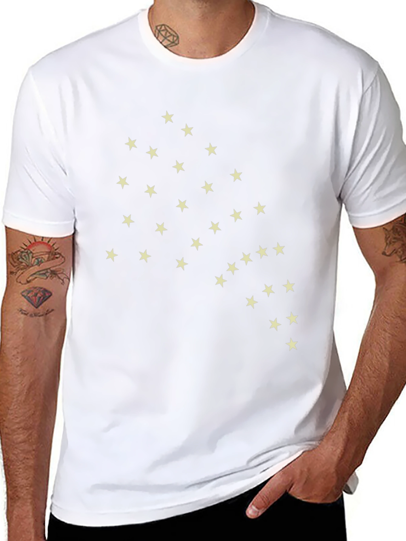 Starry Night Tee - Black Cotton Blend