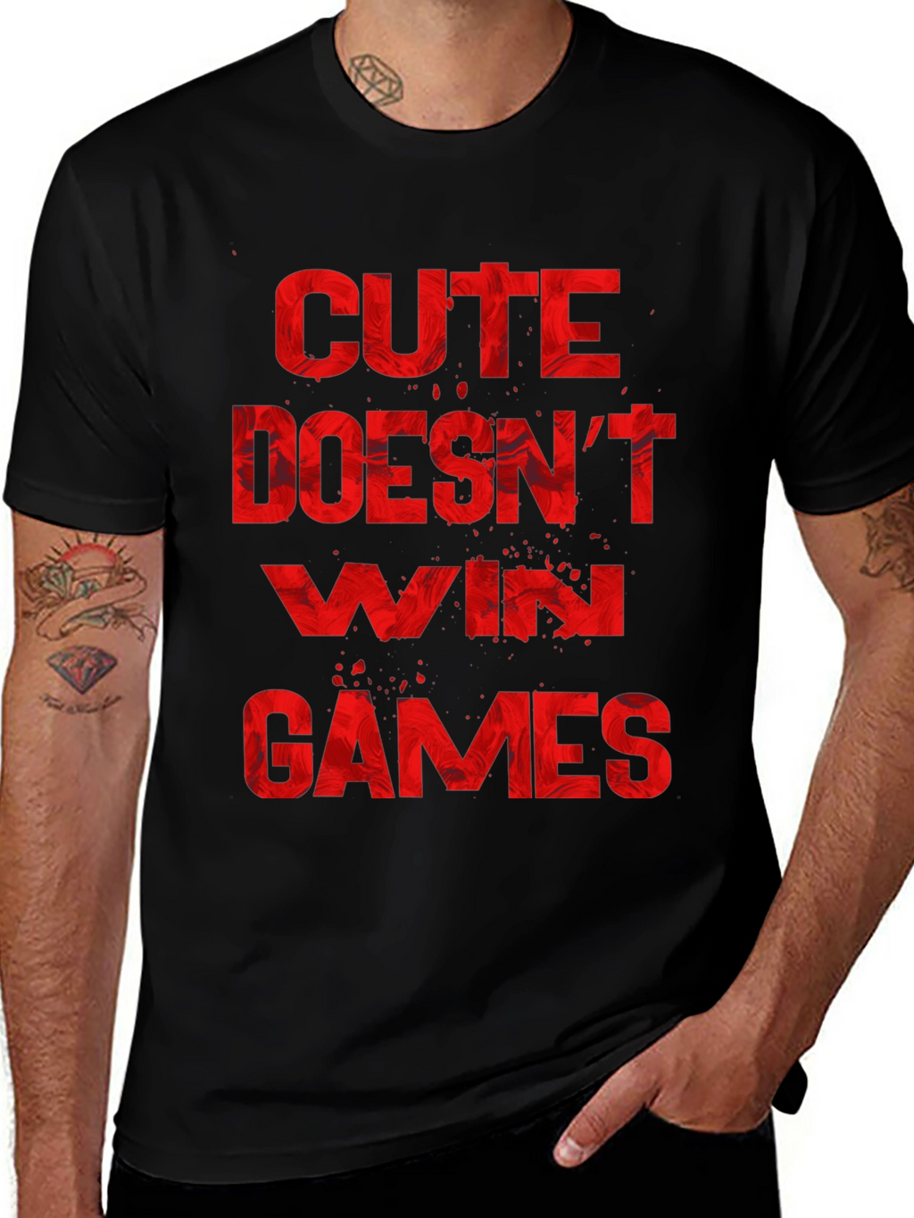 Cute Doesnt Win Games Graphic Tee