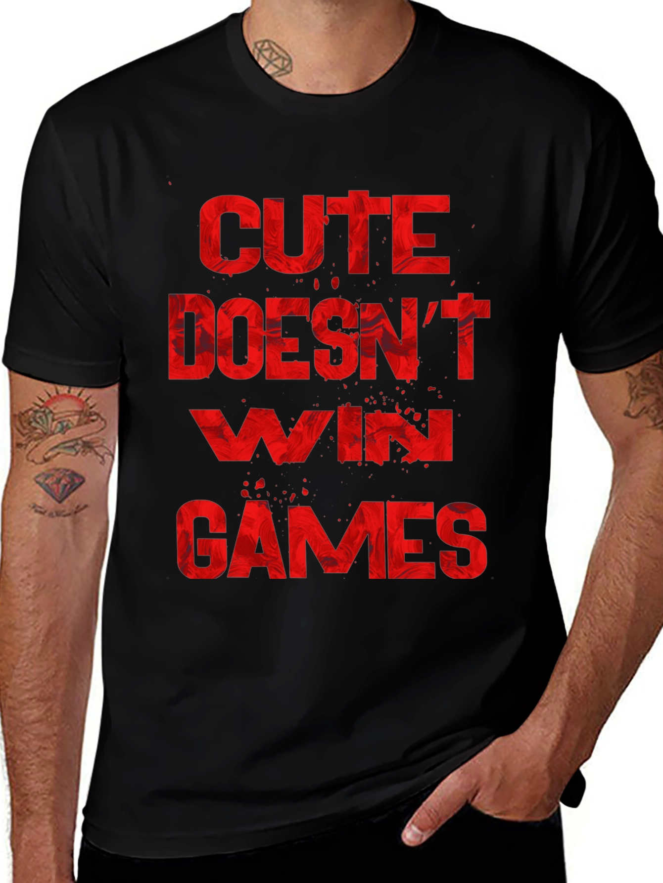 Cute Doesnt Win Games Graphic Tee