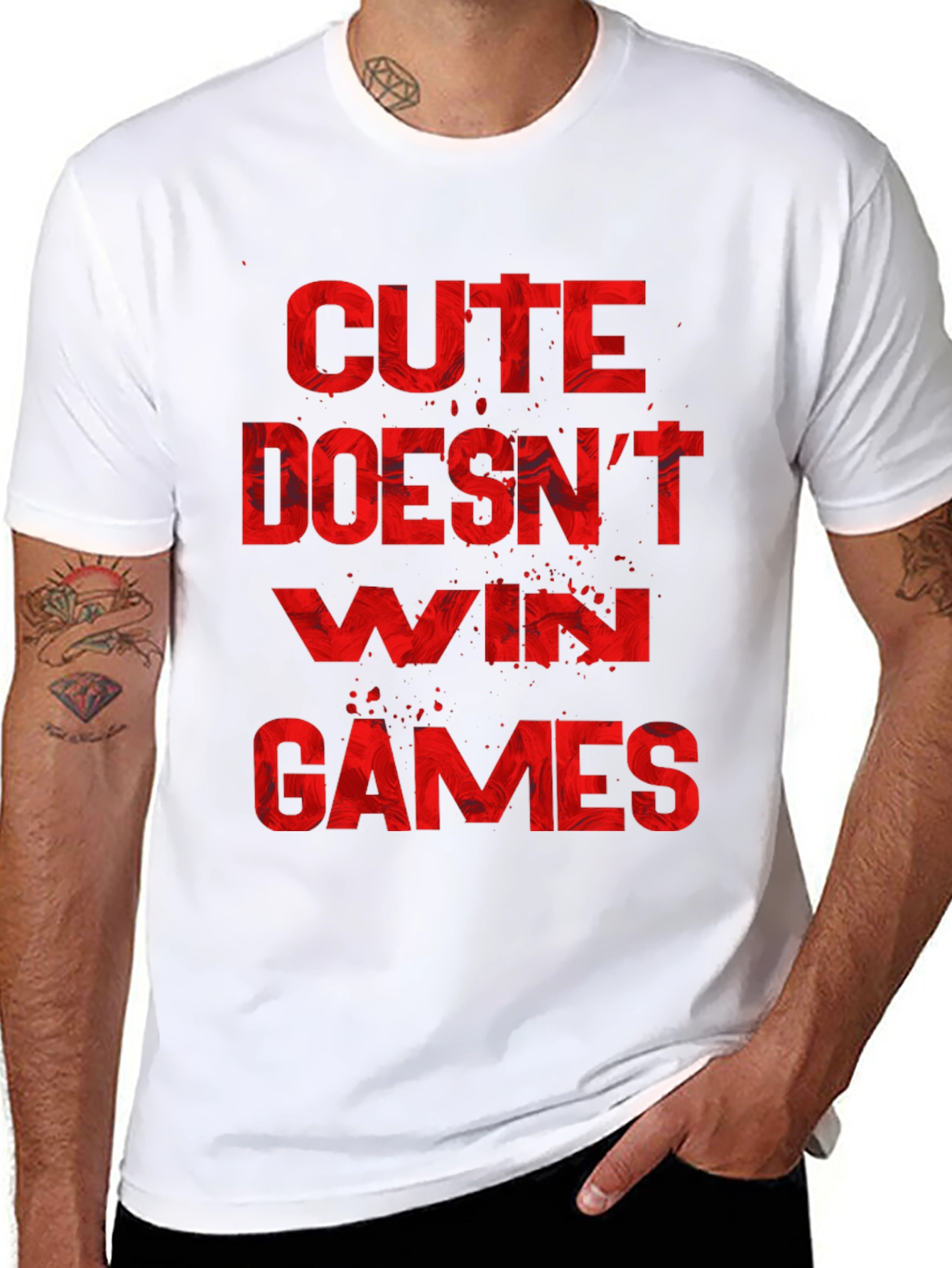Cute Doesnt Win Games Graphic Tee