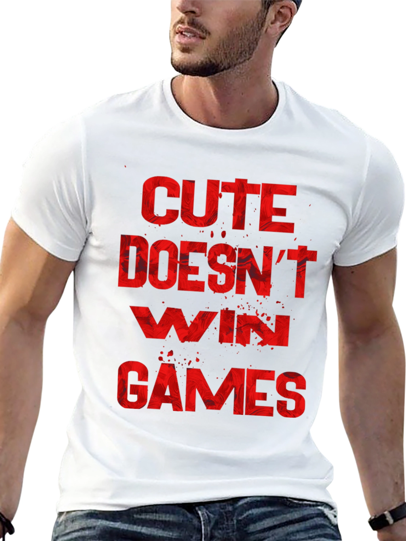 Cute Doesnt Win Games Graphic Tee