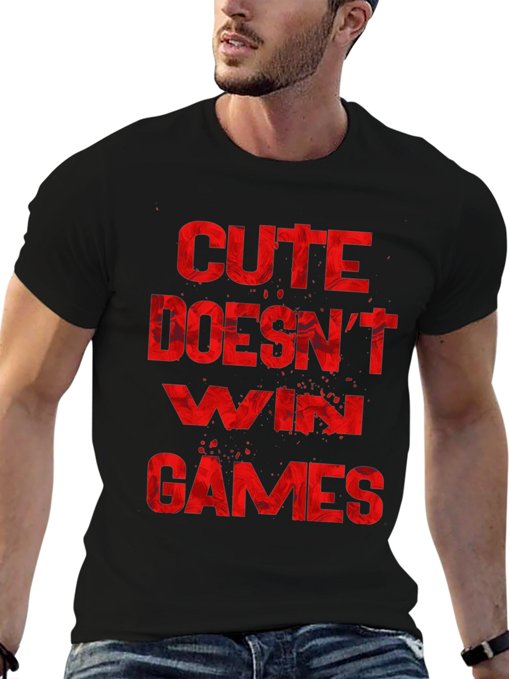 Cute Doesnt Win Games Graphic Tee