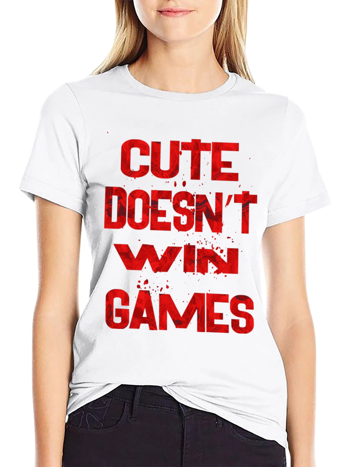 Cute Doesnt Win Games Graphic Tee