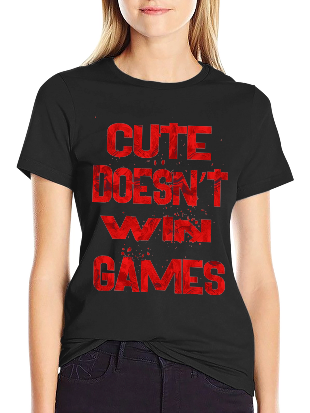 Cute Doesnt Win Games Graphic Tee