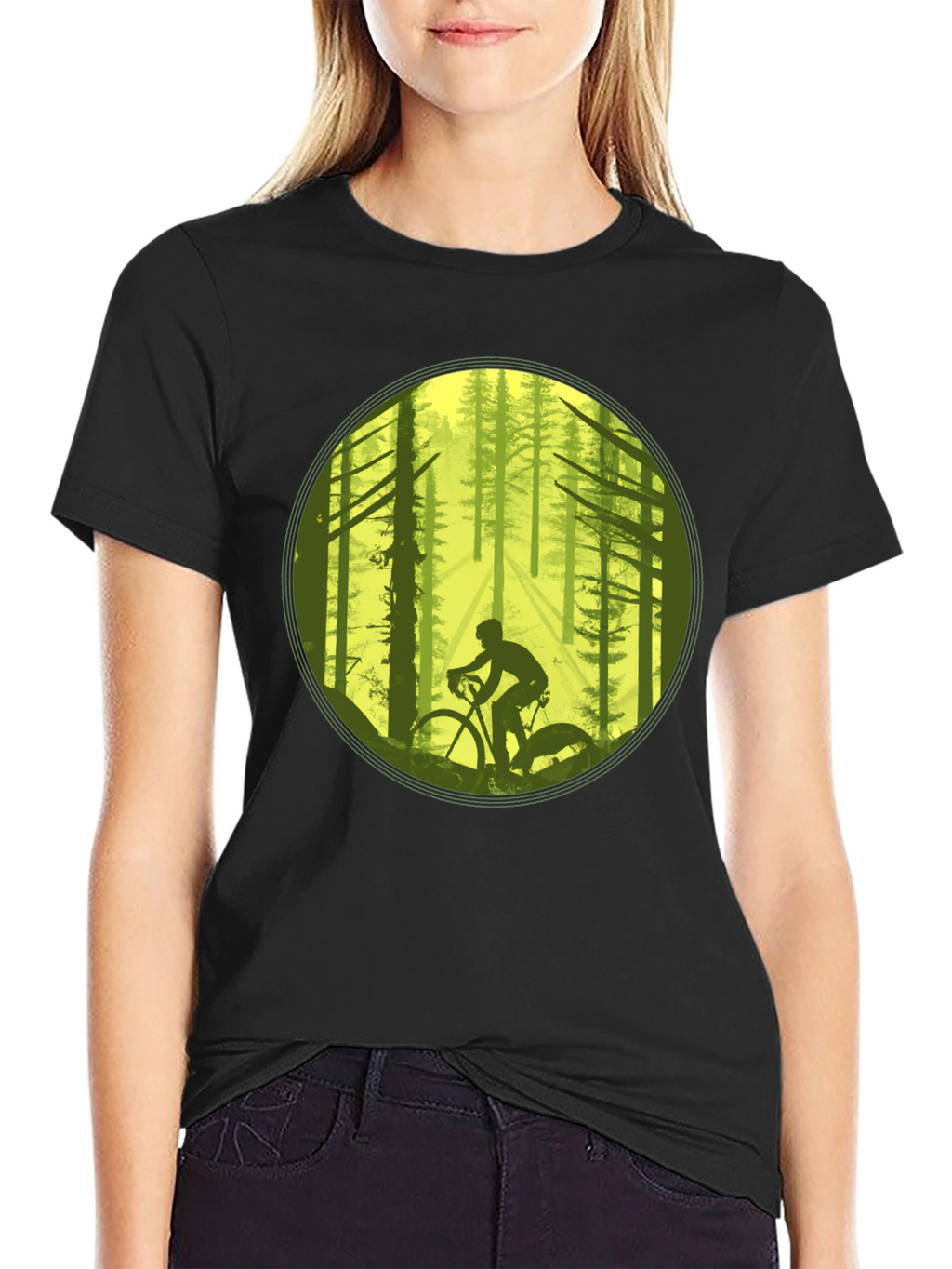 Biker in the Woods Graphic Tee