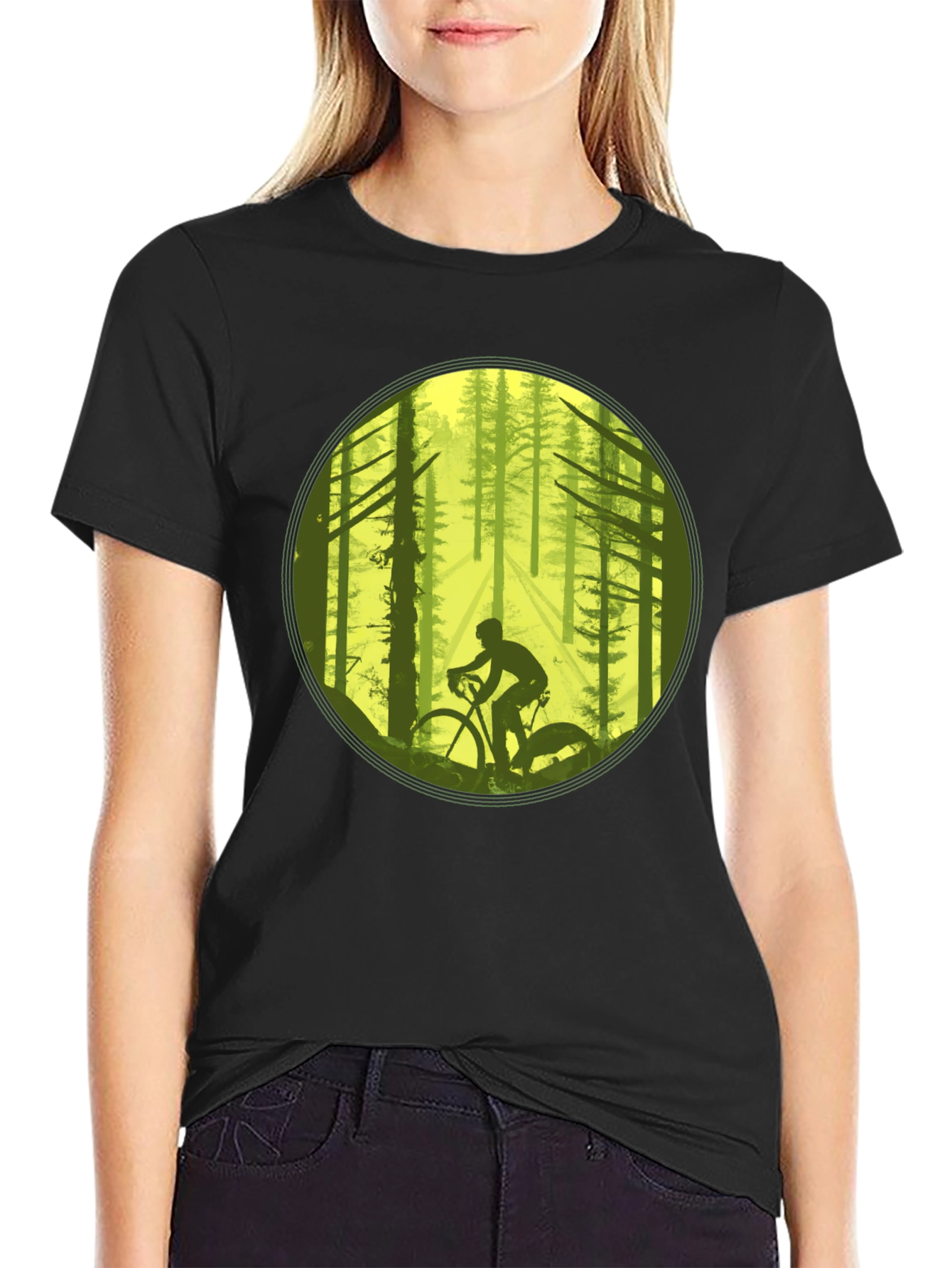 Biker in the Woods Graphic Tee