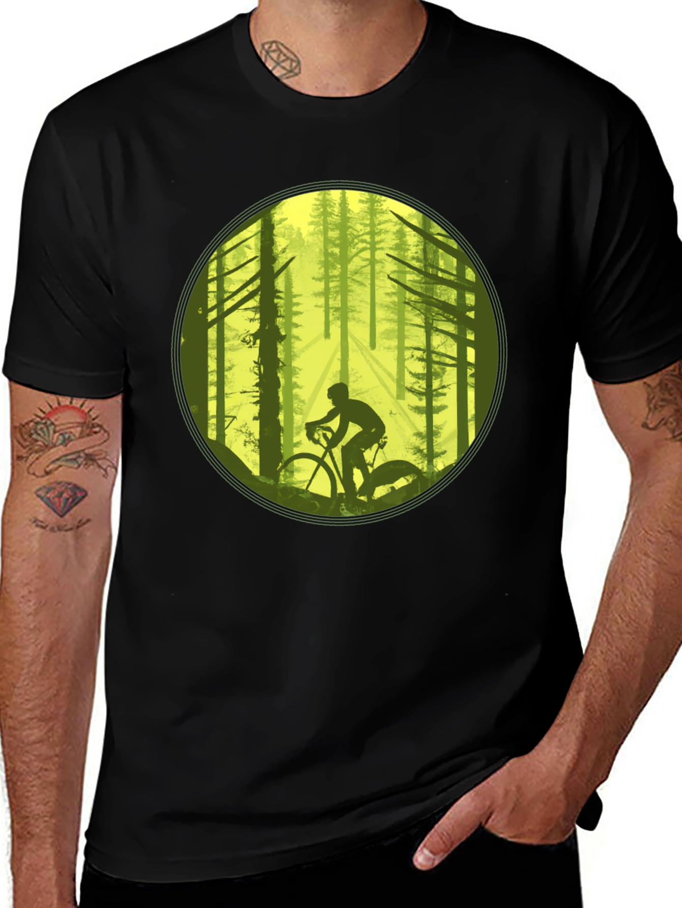 Biker in the Woods Graphic Tee