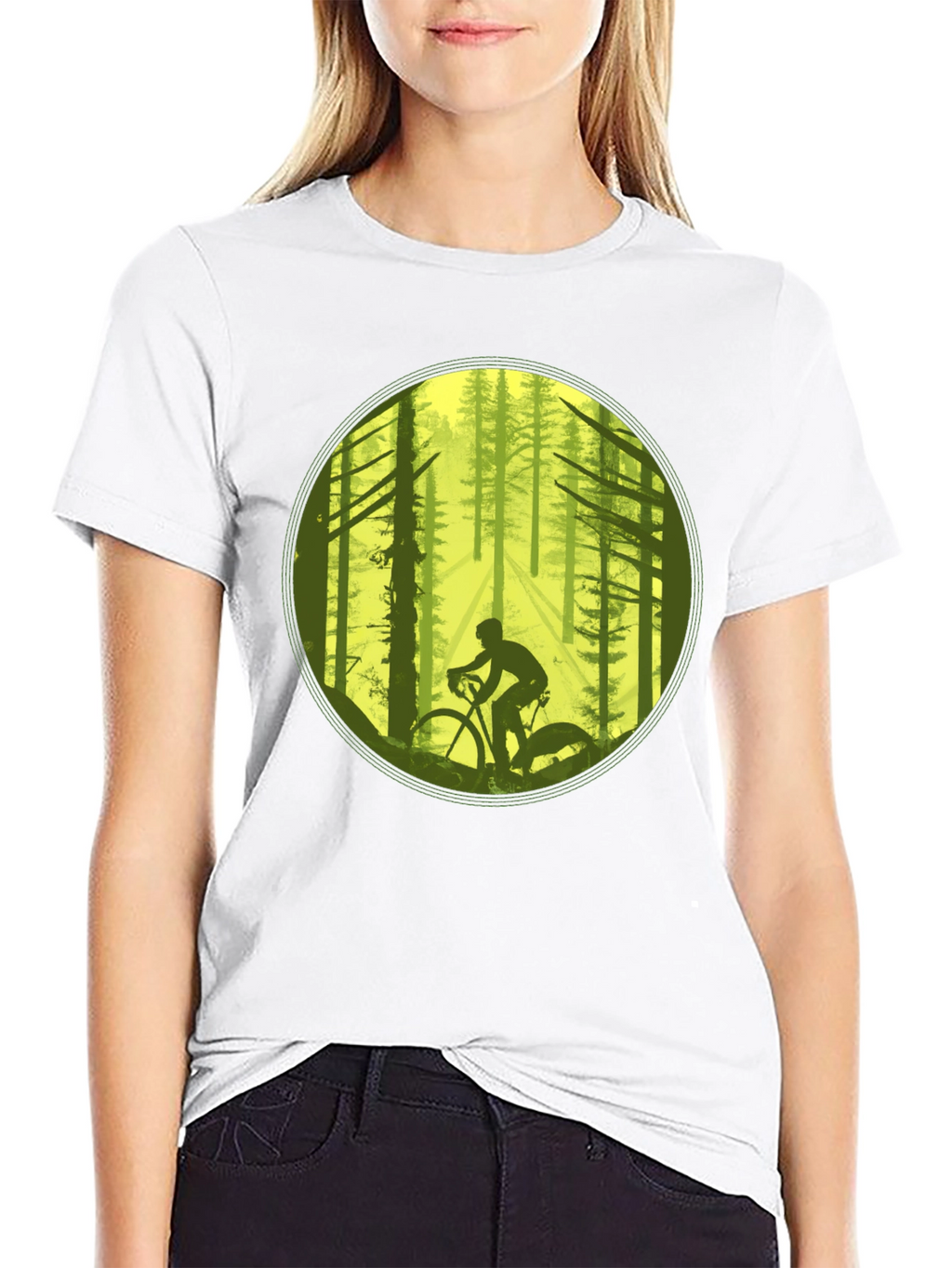 Biker in the Woods Graphic Tee