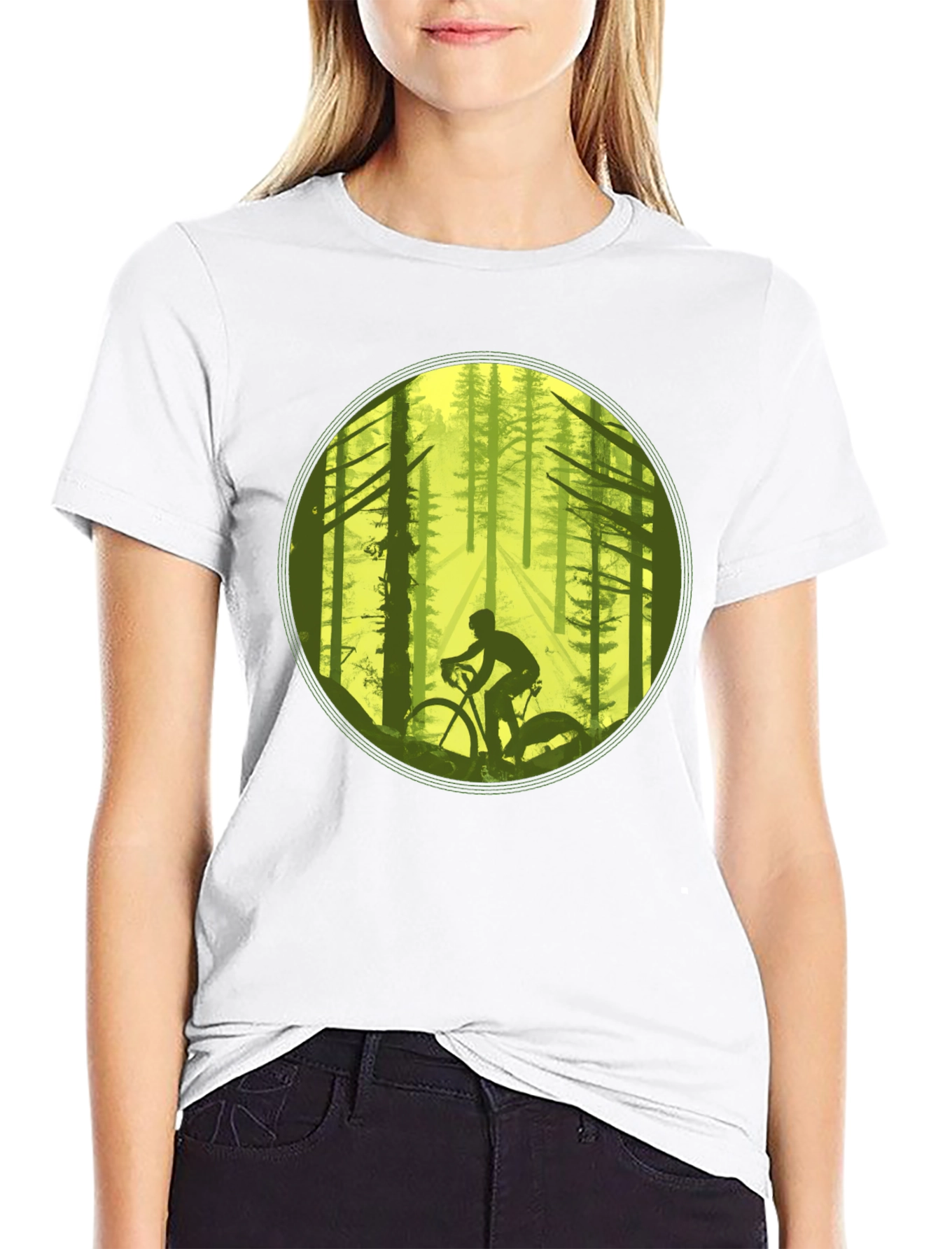 Biker in the Woods Graphic Tee