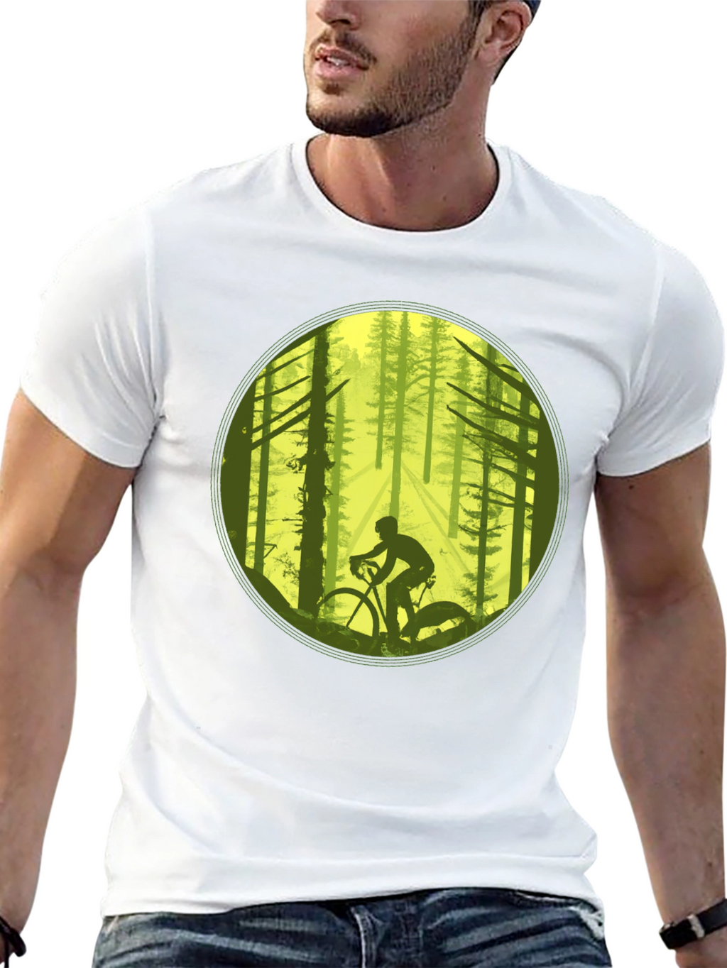 Biker in the Woods Graphic Tee