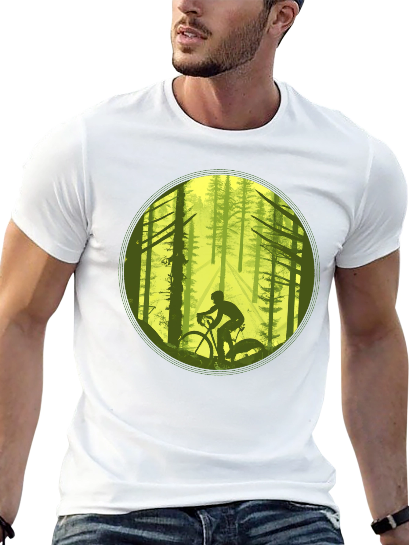 Biker in the Woods Graphic Tee