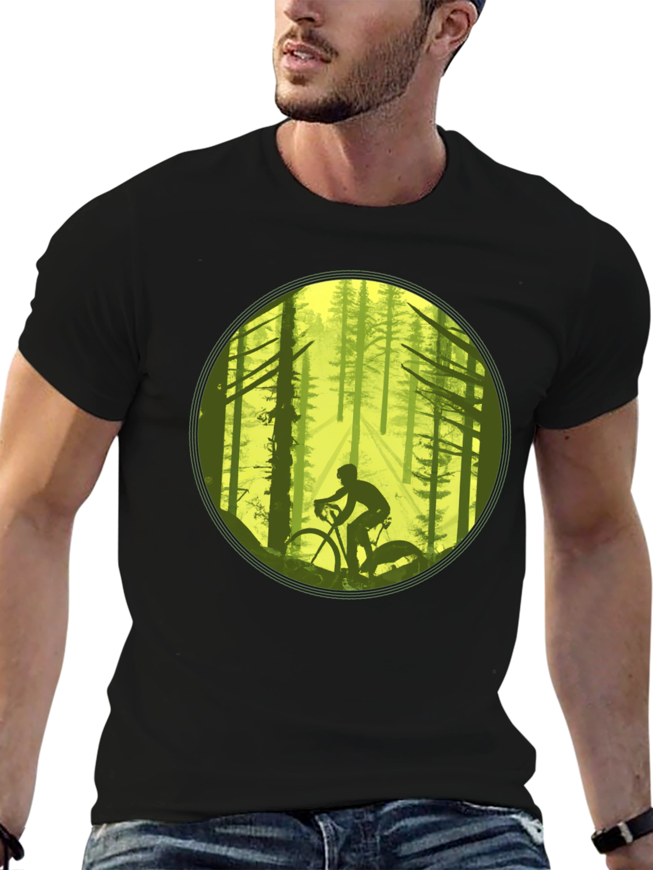 Biker in the Woods Graphic Tee