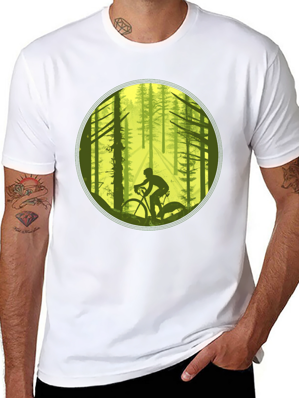 Biker in the Woods Graphic Tee