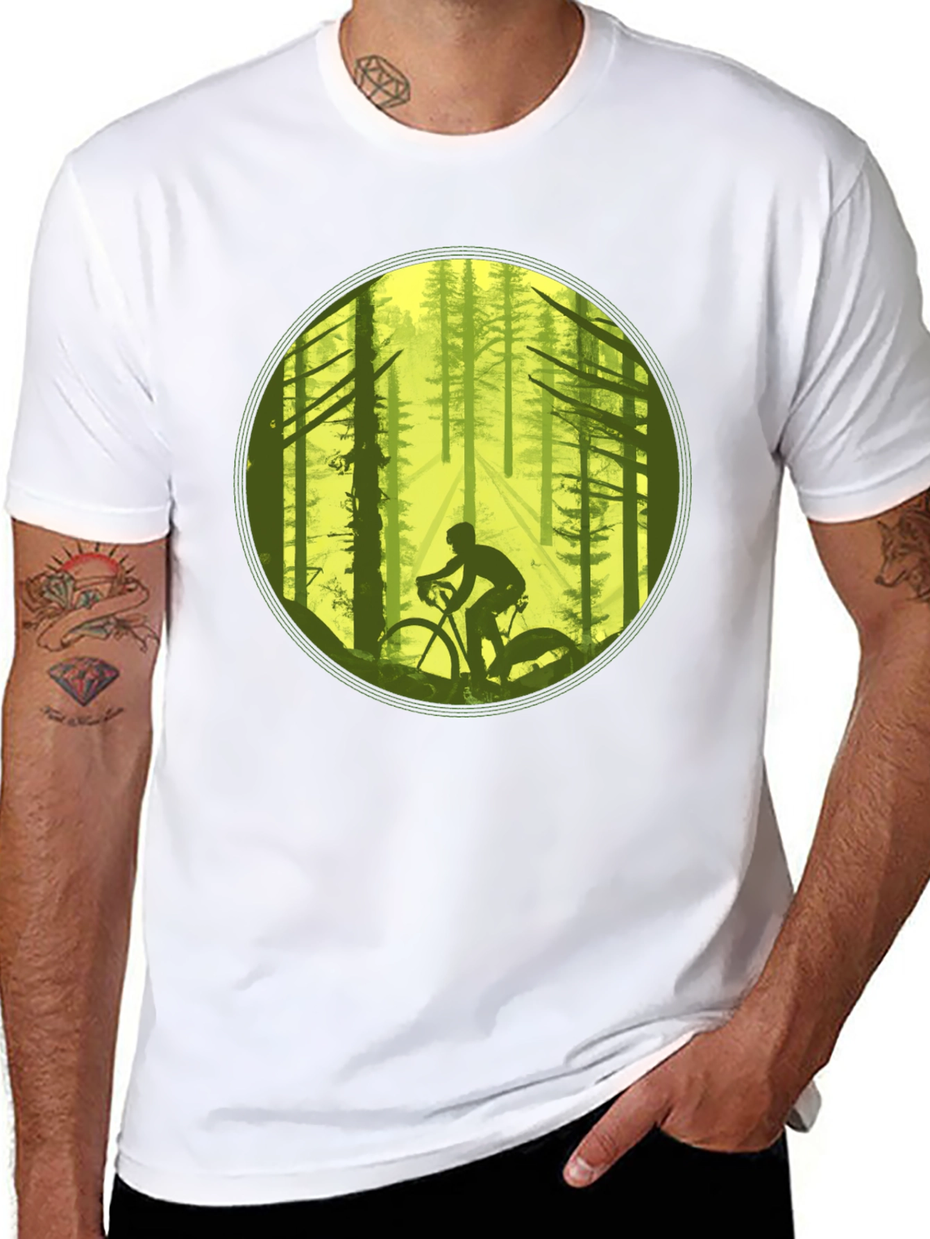 Biker in the Woods Graphic Tee