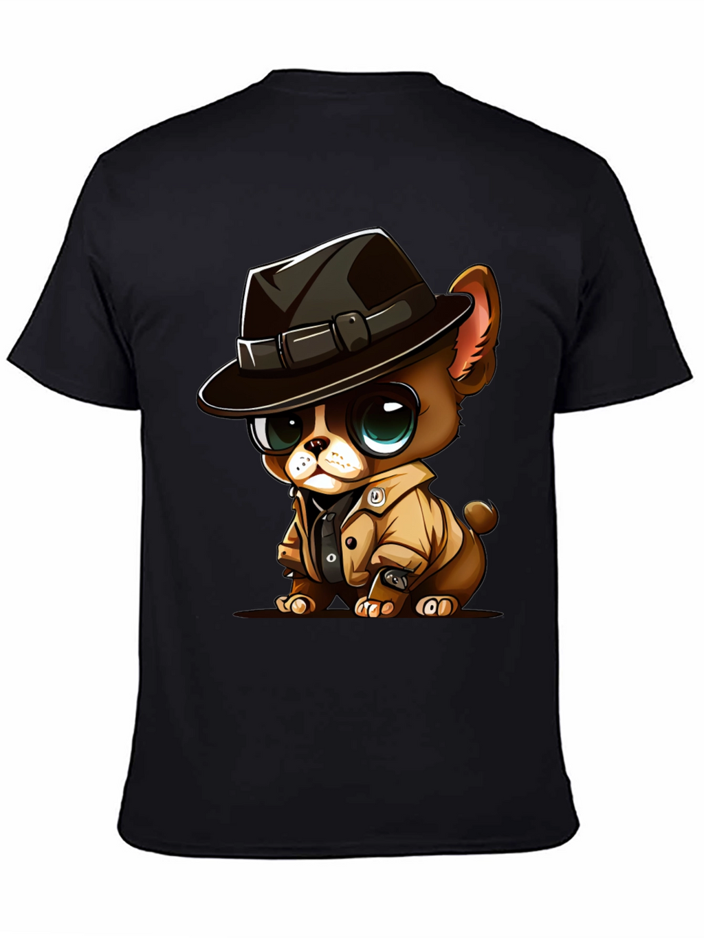 Cartoon Dog Detective Graphic T-Shirt
