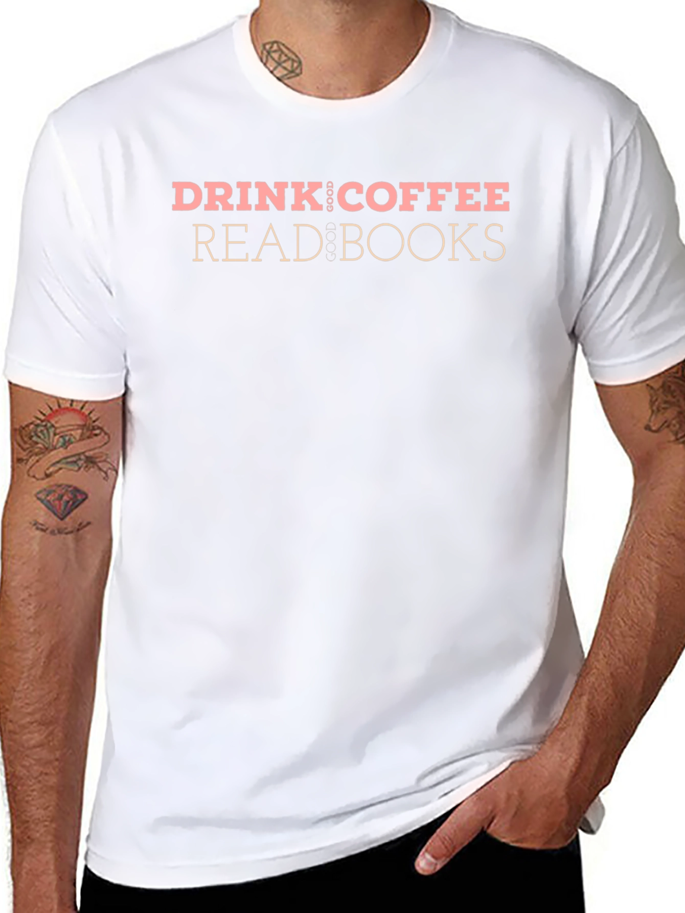 Drink Coffee Read Books Graphic T-Shirt