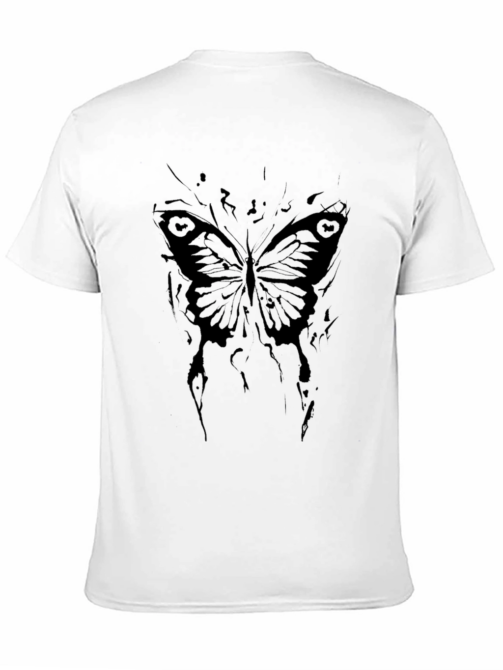 Gothic Butterfly Graphic Black T-Shirt