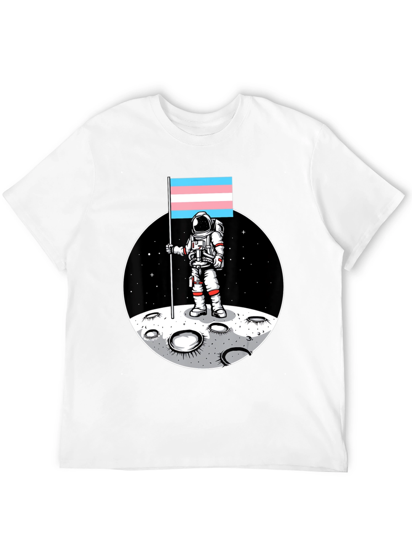 Astronaut Trans Pride Flag T-Shirt