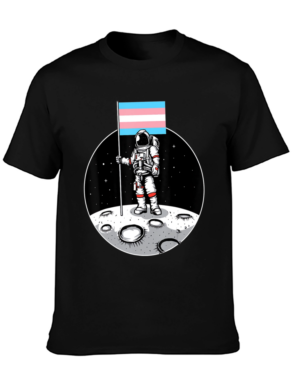 Astronaut Trans Pride Flag T-Shirt