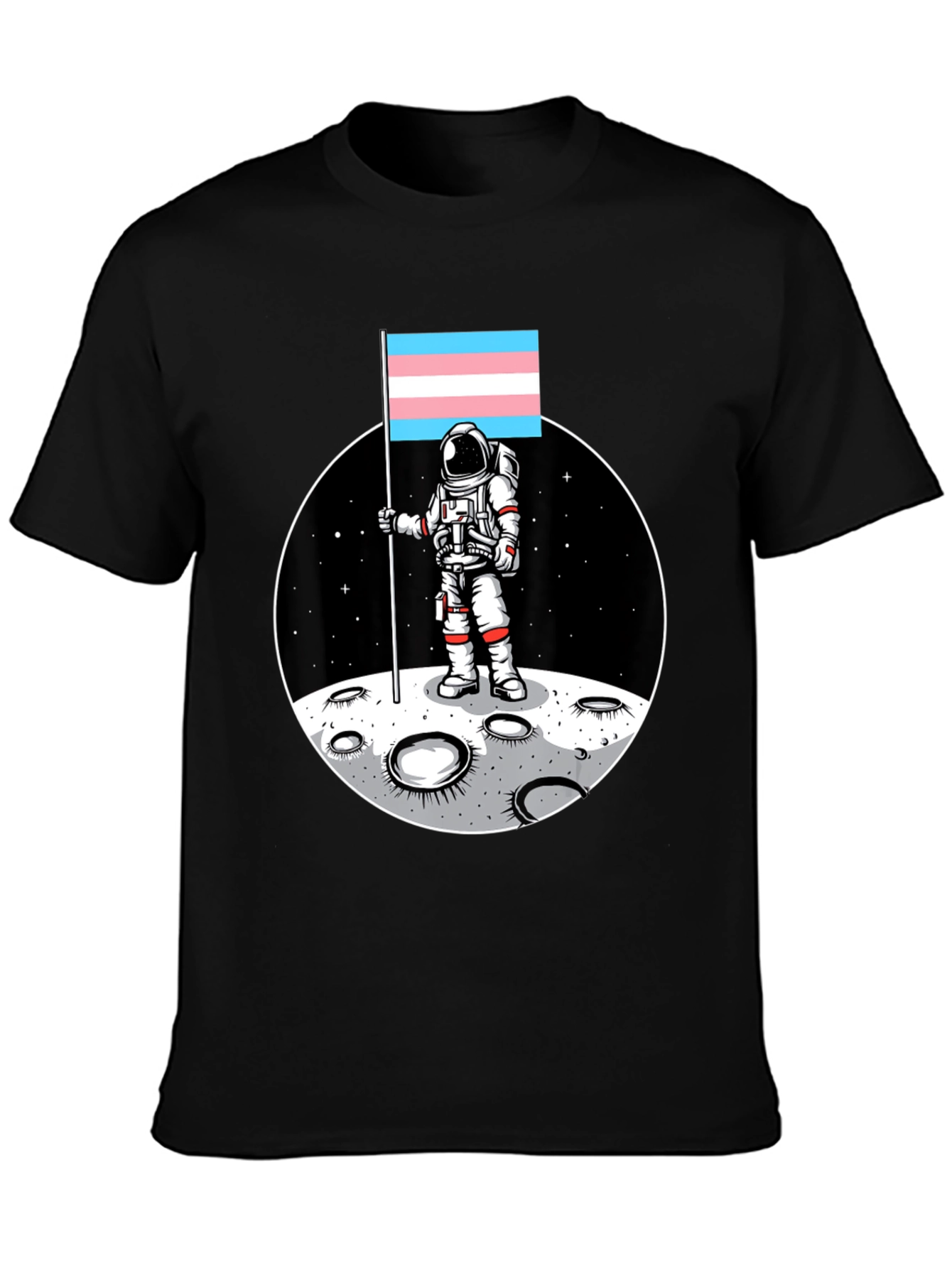 Astronaut Trans Pride Flag T-Shirt