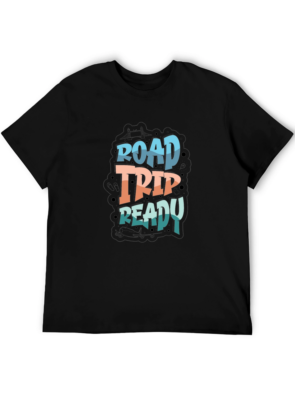 Road Trip Ready Graphic Tee - Black