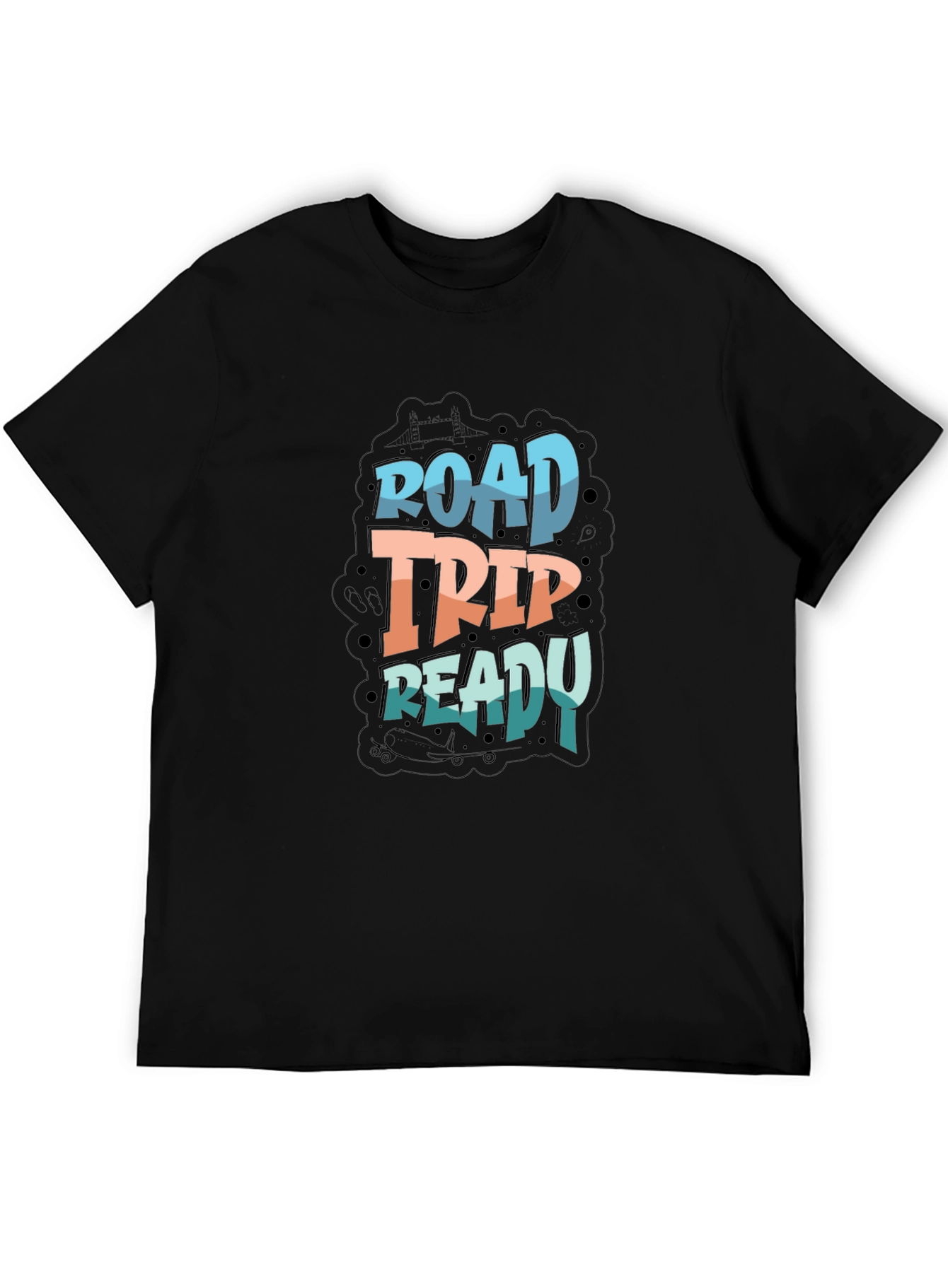 Road Trip Ready Graphic Tee - Black