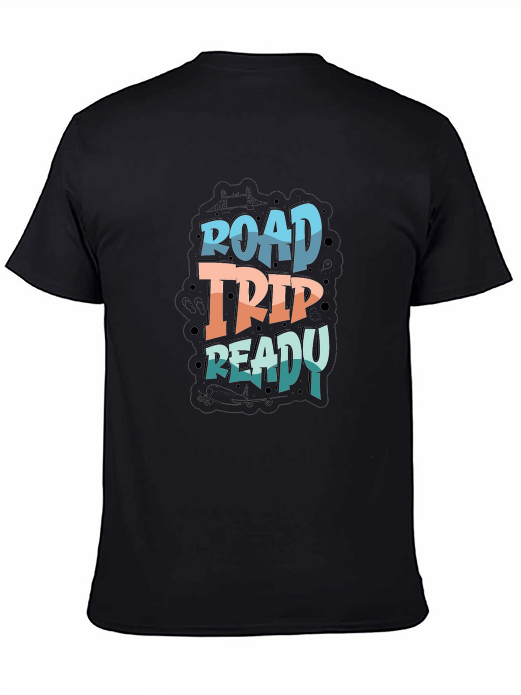 Road Trip Ready Graphic Tee - Black