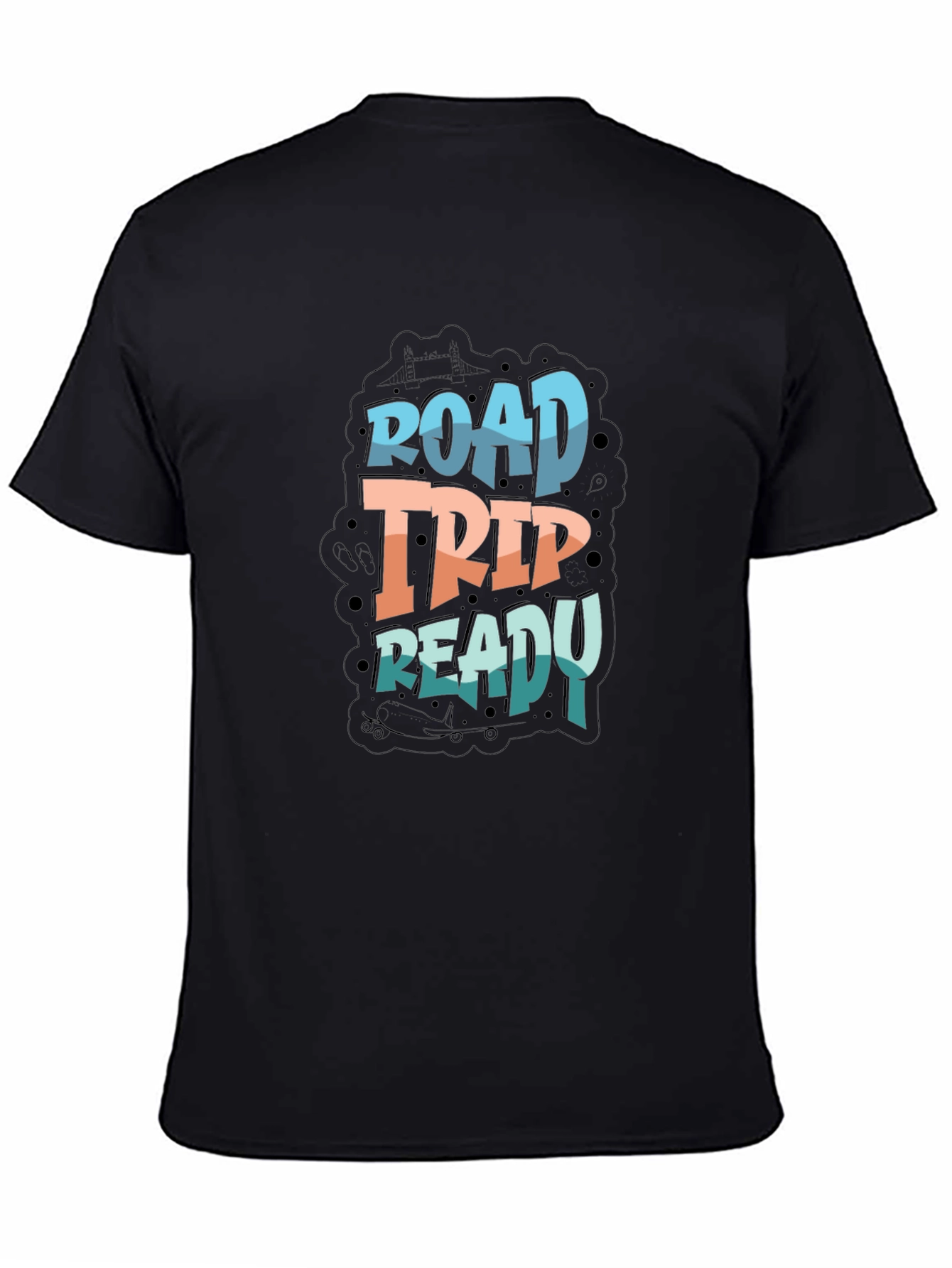 Road Trip Ready Graphic Tee - Black