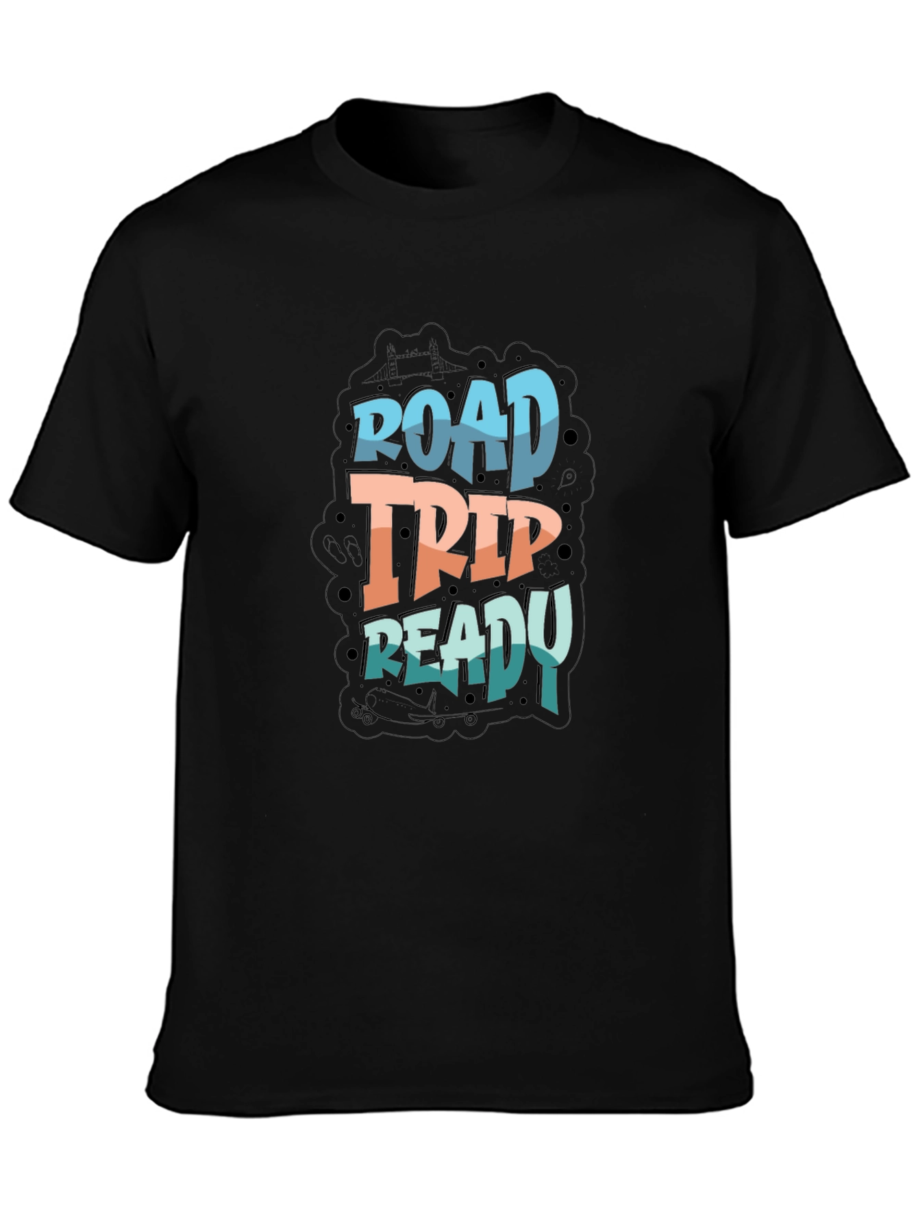Road Trip Ready Graphic Tee - Black