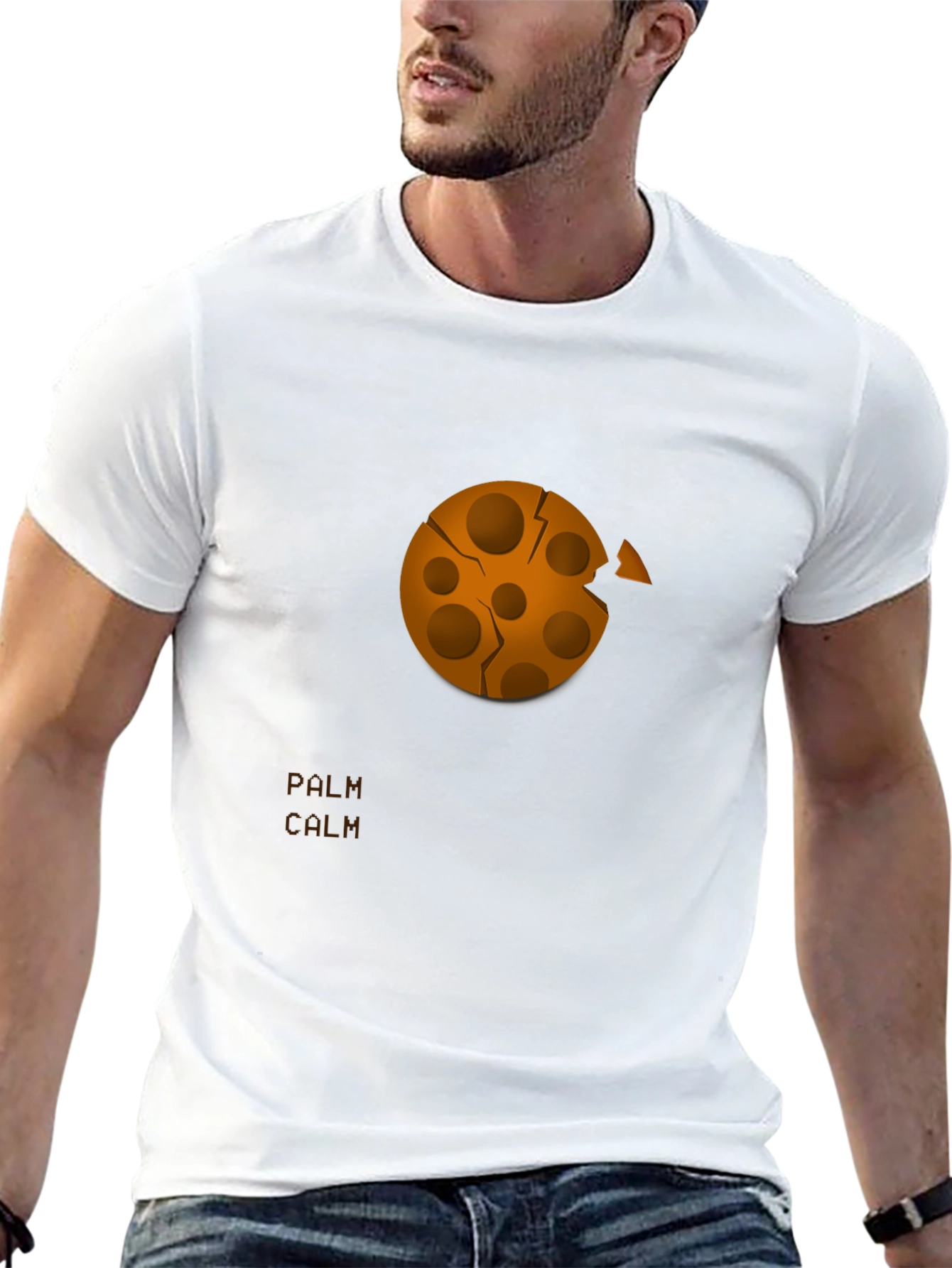 Unique Cookie Bite Graphic Tee - Casual Comfort