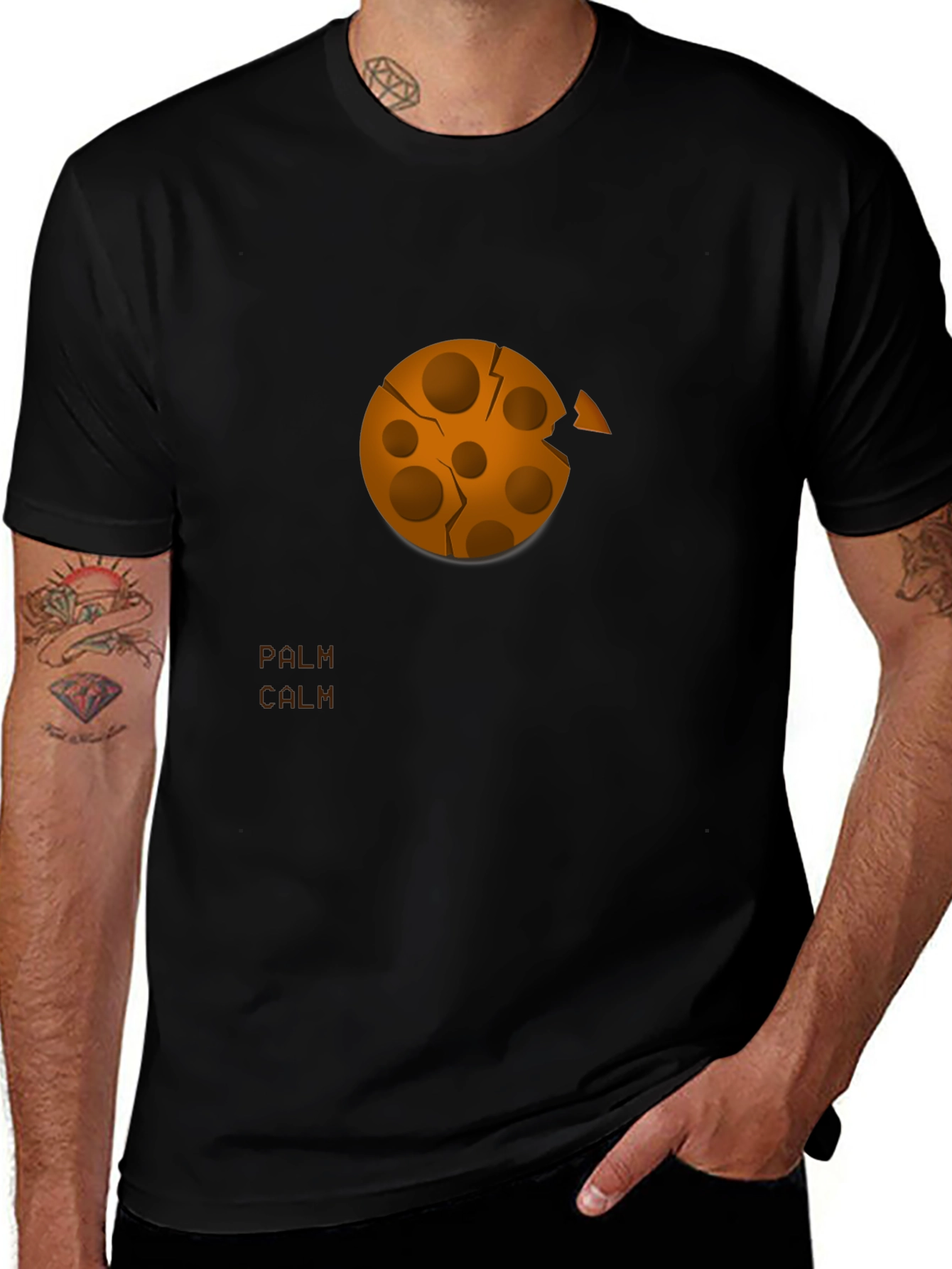 Unique Cookie Bite Graphic Tee - Casual Comfort