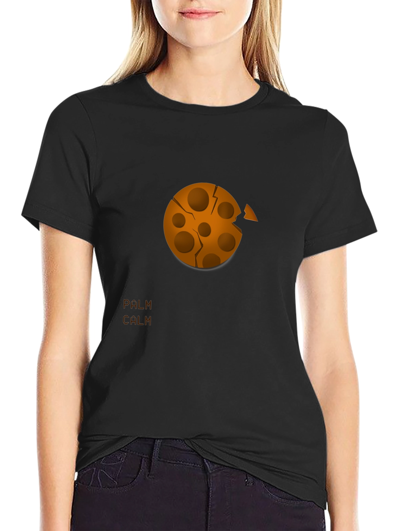 Unique Cookie Bite Graphic Tee - Casual Comfort