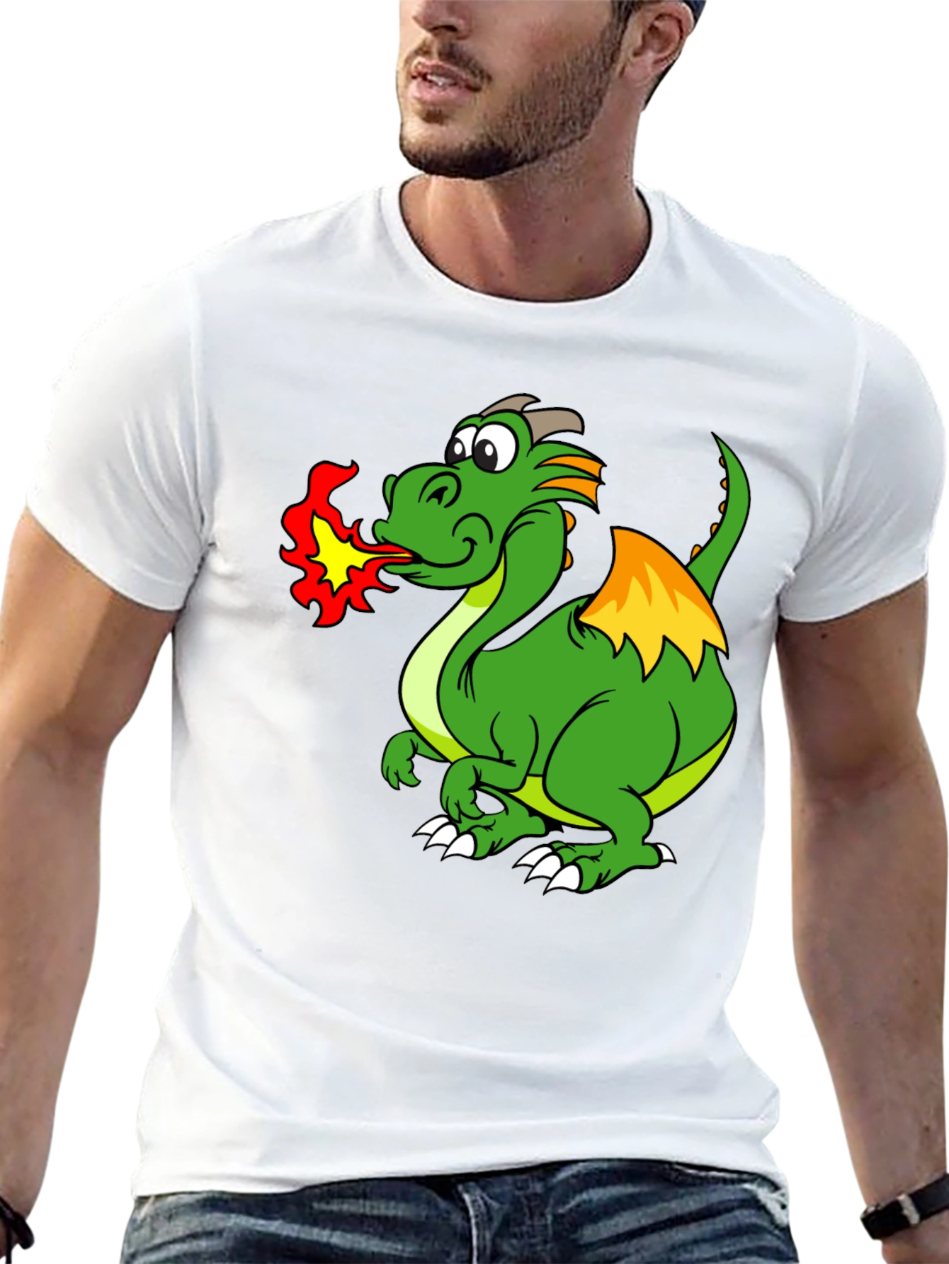 Dragon Fire T-Shirt - Black Cotton Tee