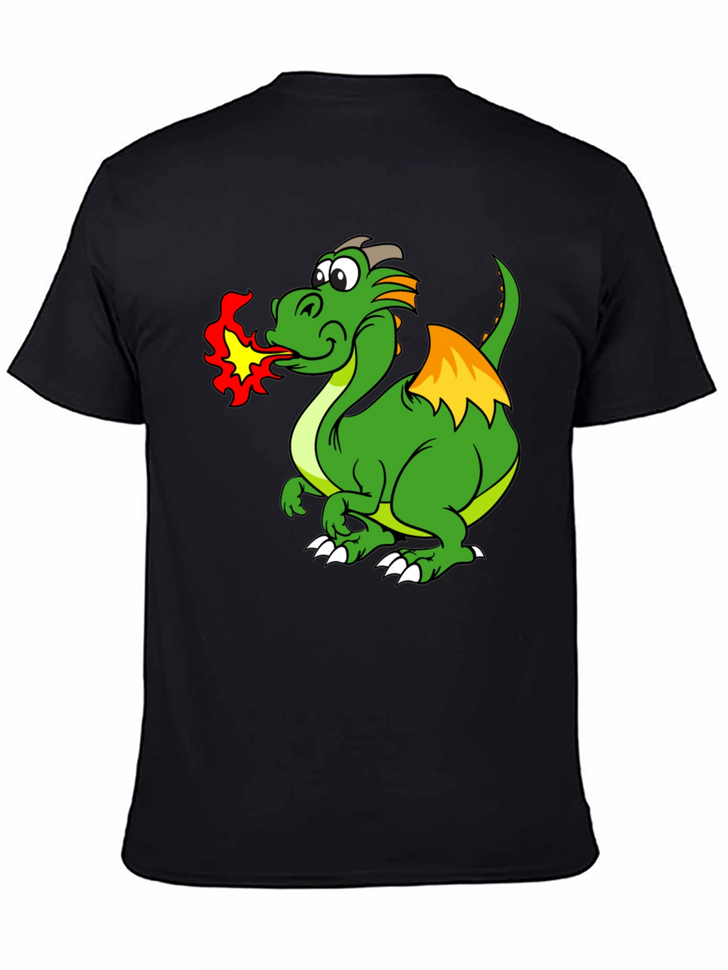 Dragon Fire T-Shirt - Black Cotton Tee