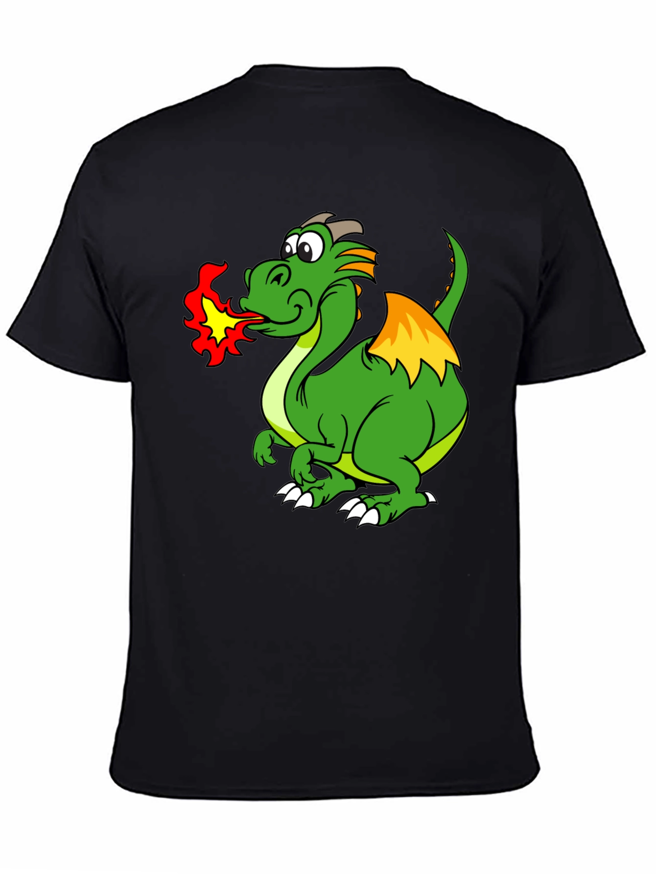 Dragon Fire T-Shirt - Black Cotton Tee